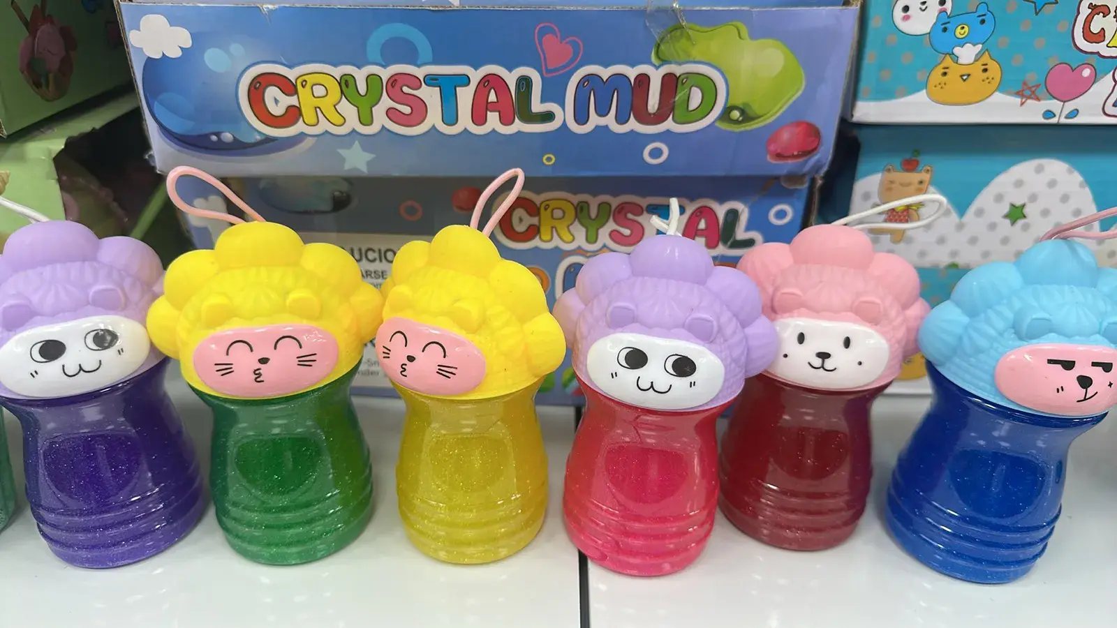 Crystal Mud Slime w butelkach z motywem zwierzątek