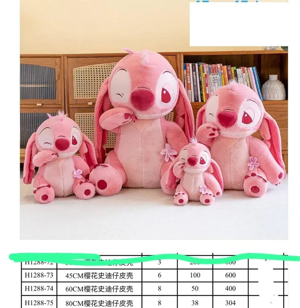 Maskotka Pluszowa Stitch Angel Różowy 80cm - Miękki Plusz