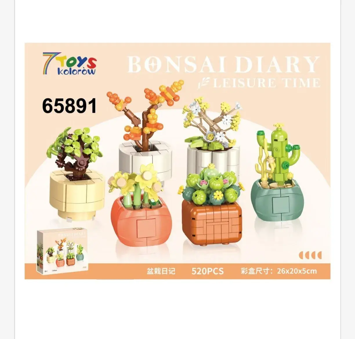 Klocki 7Toys Bonsai Diary 520PCS Zestaw Roślin 65891