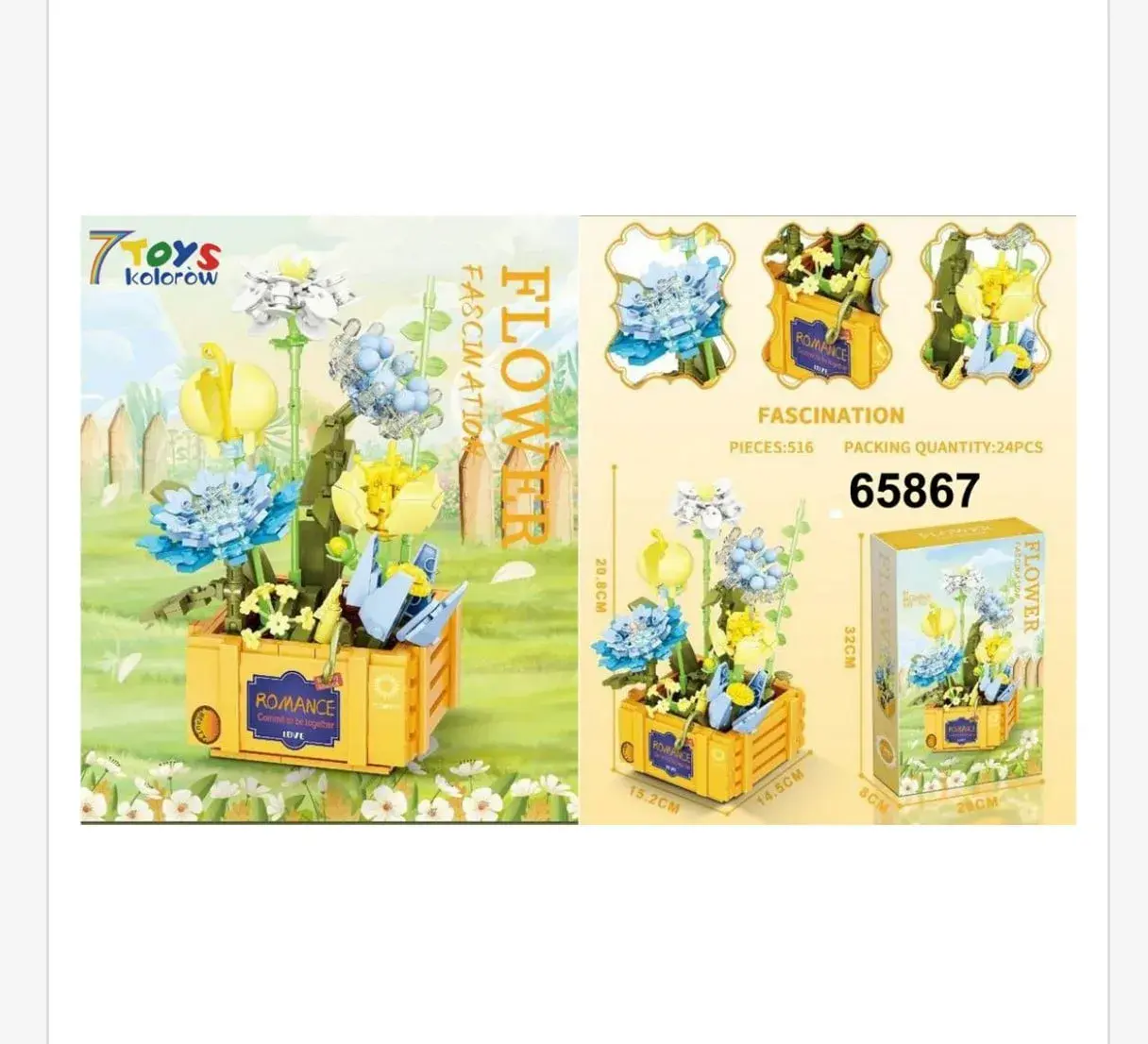 Klocki Kwiaty 516PCS Flower Fascination w Skrzynce
