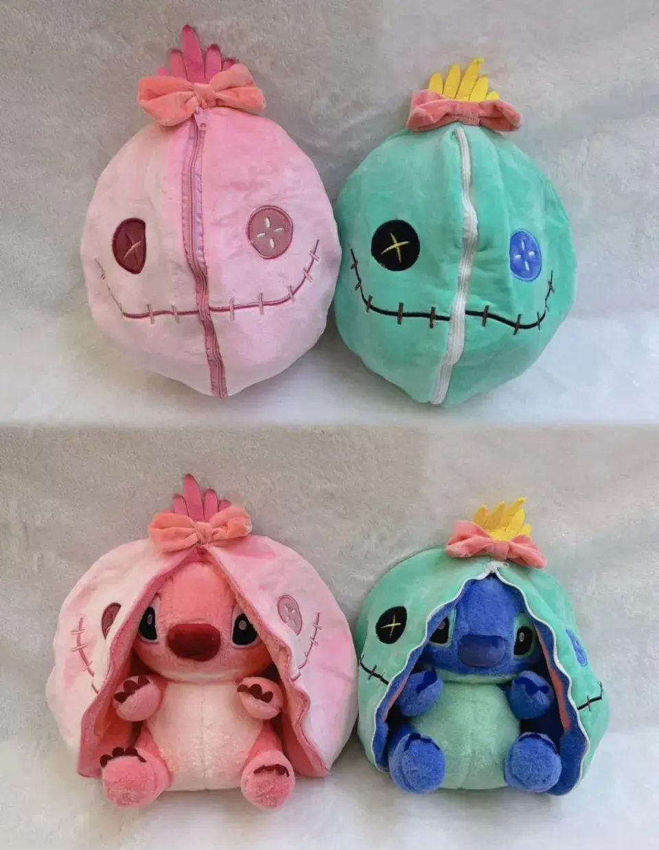 Maskotka Pluszowa Stitch i Scrump w Zapinanym Etui Mix 12szt