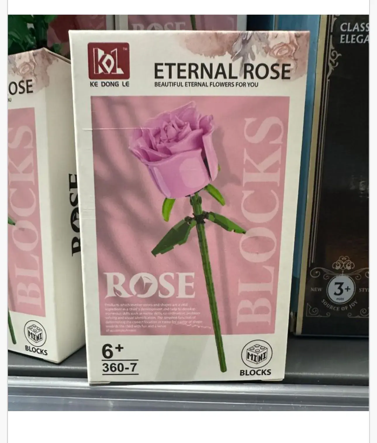 Klocki Eternal Rose kwiat róża 360-7 bloków 6+