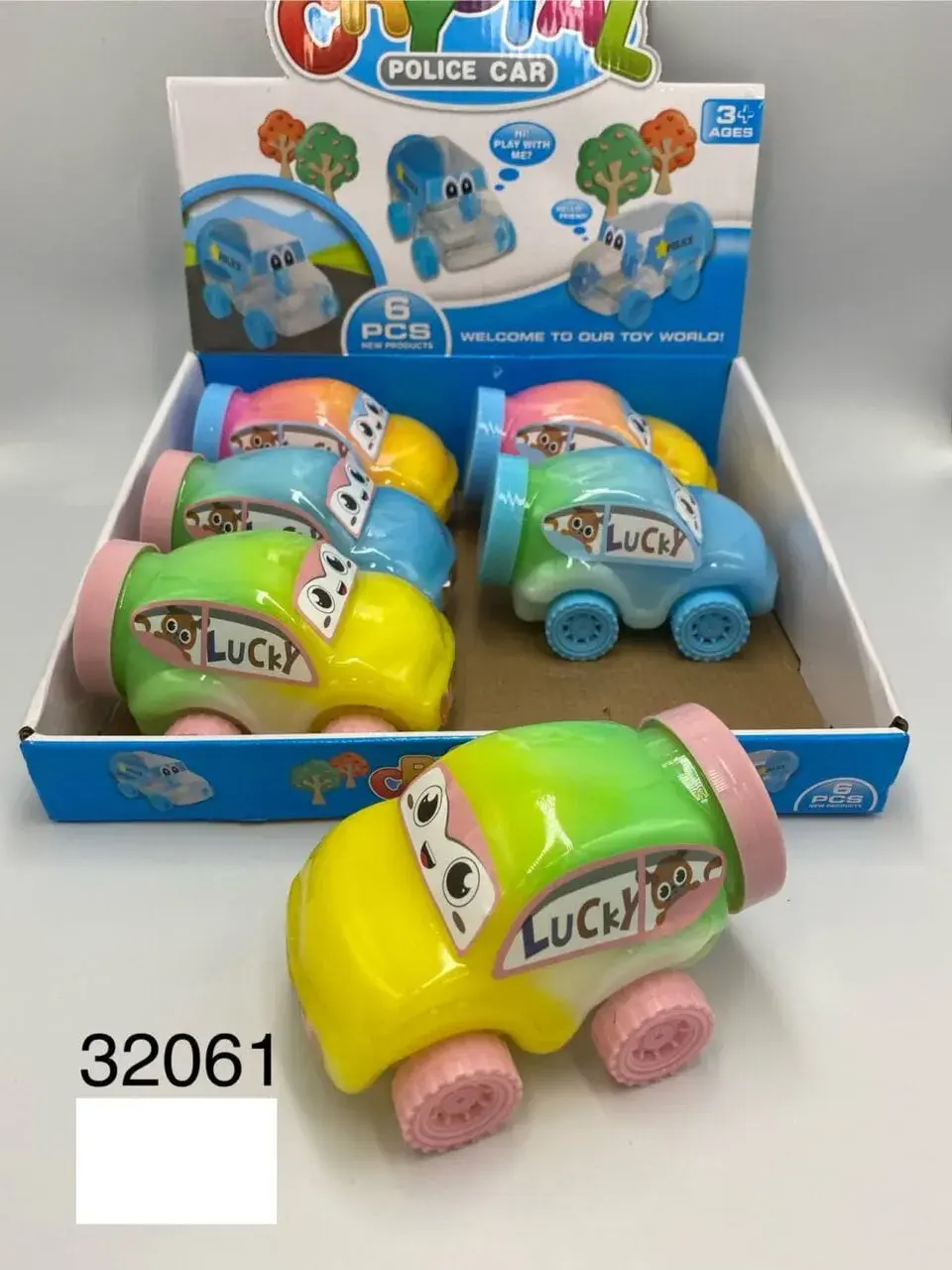 Zabawka Slime Police Car Lucky - Kolorowa Masa w Autku, 12 szt.