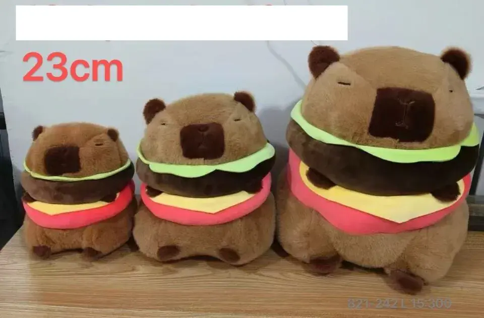 Maskotka Pluszowa Kapibara Hamburger 23cm