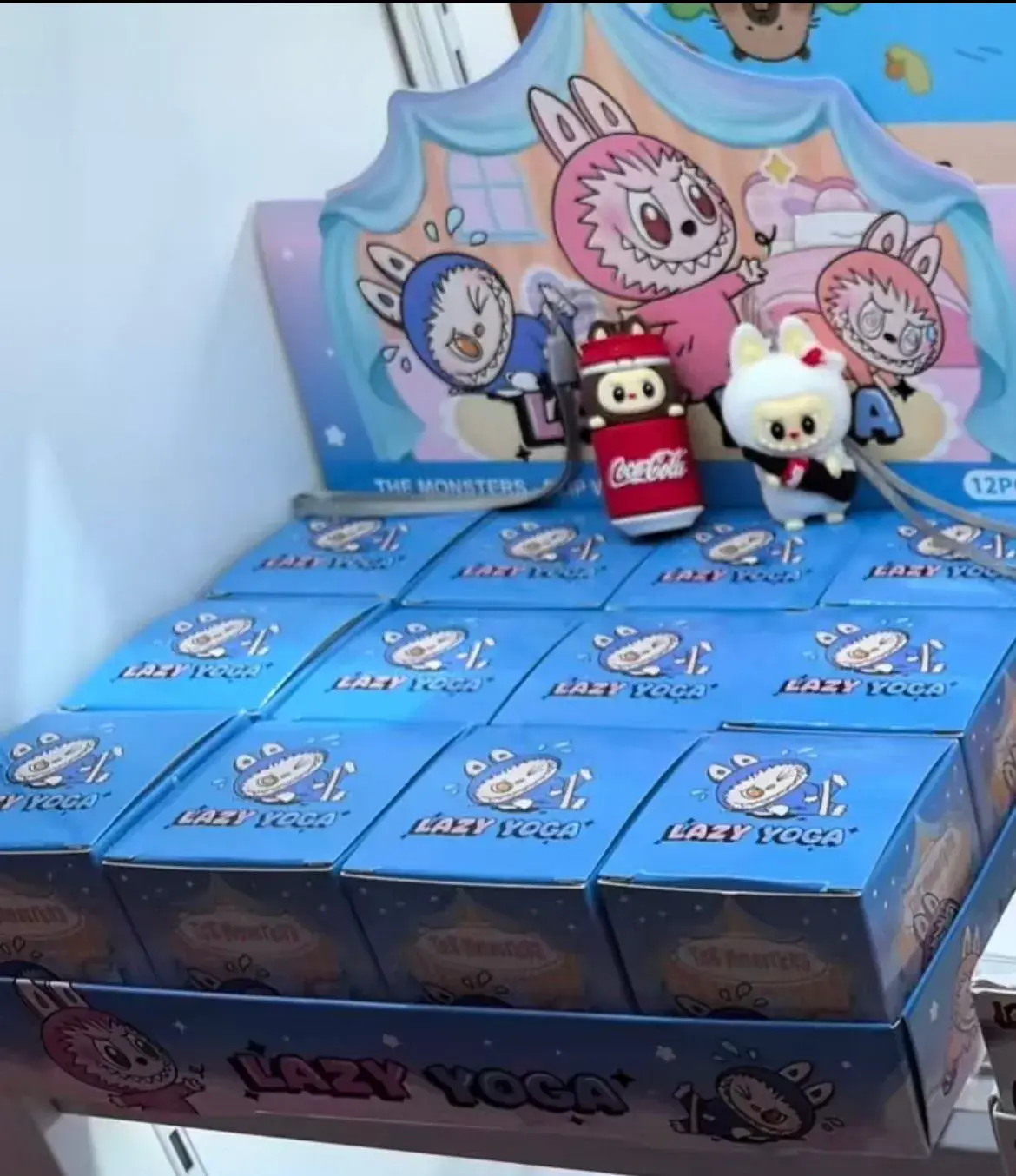 Blind Box Brelok Labubu Lazy Yoga Pluszowy 12szt