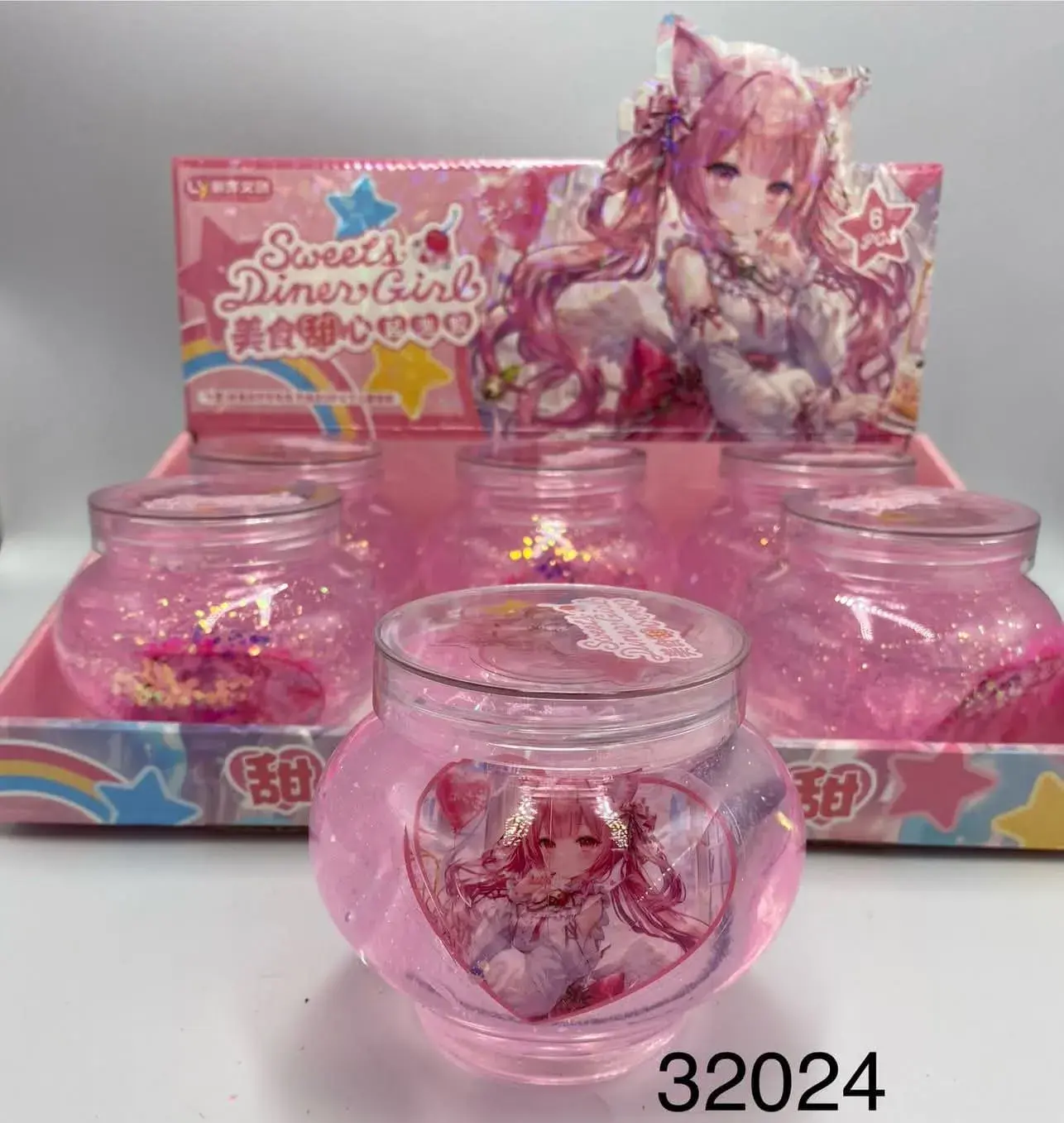 Crystal Mud Sweets Diner Girl - Różowy Slime z Brokatem