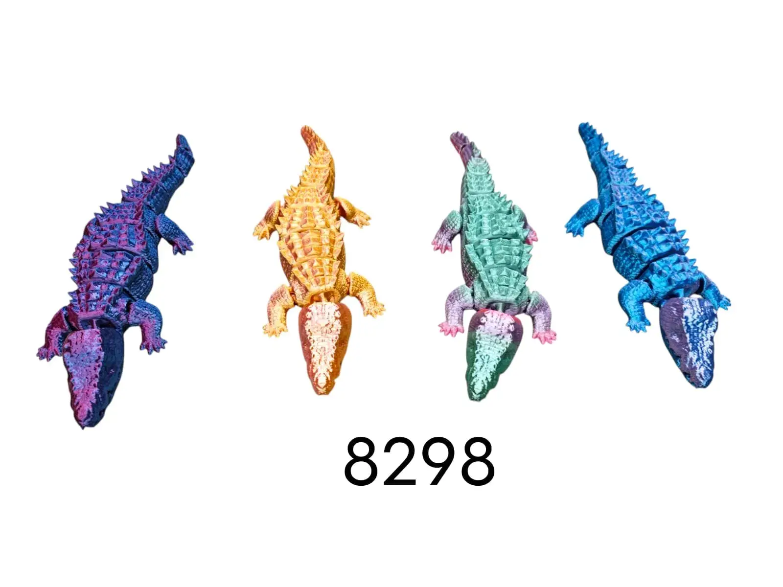 Brelok 3D Ruchomy Krokodyl Mix Kolorów 12 szt.
