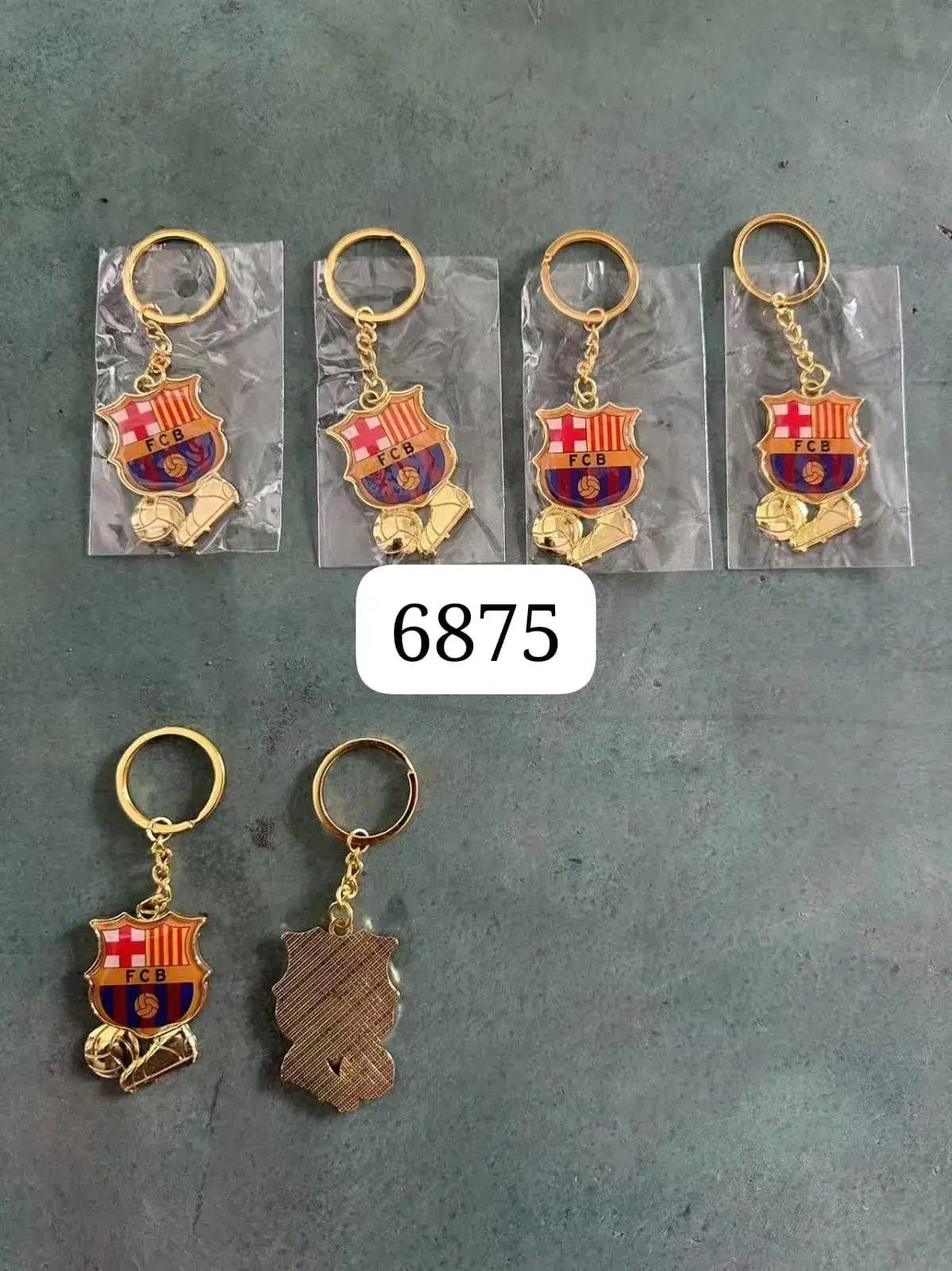 Brelok Metalowy FC Barcelona FCB Piłka i But