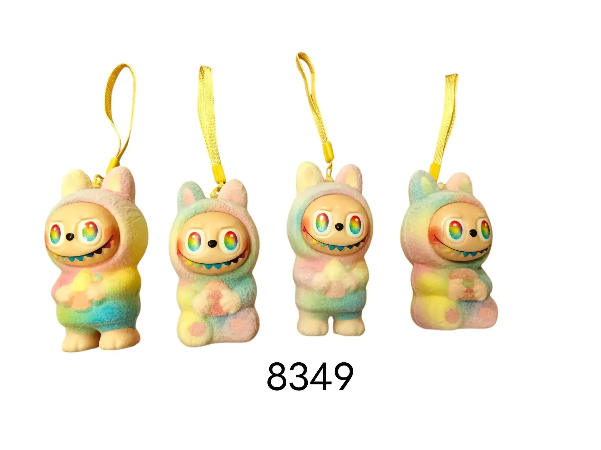 Brelok Squishy Labubu Tęczowy Gniotek Antystresowy 10 szt.
