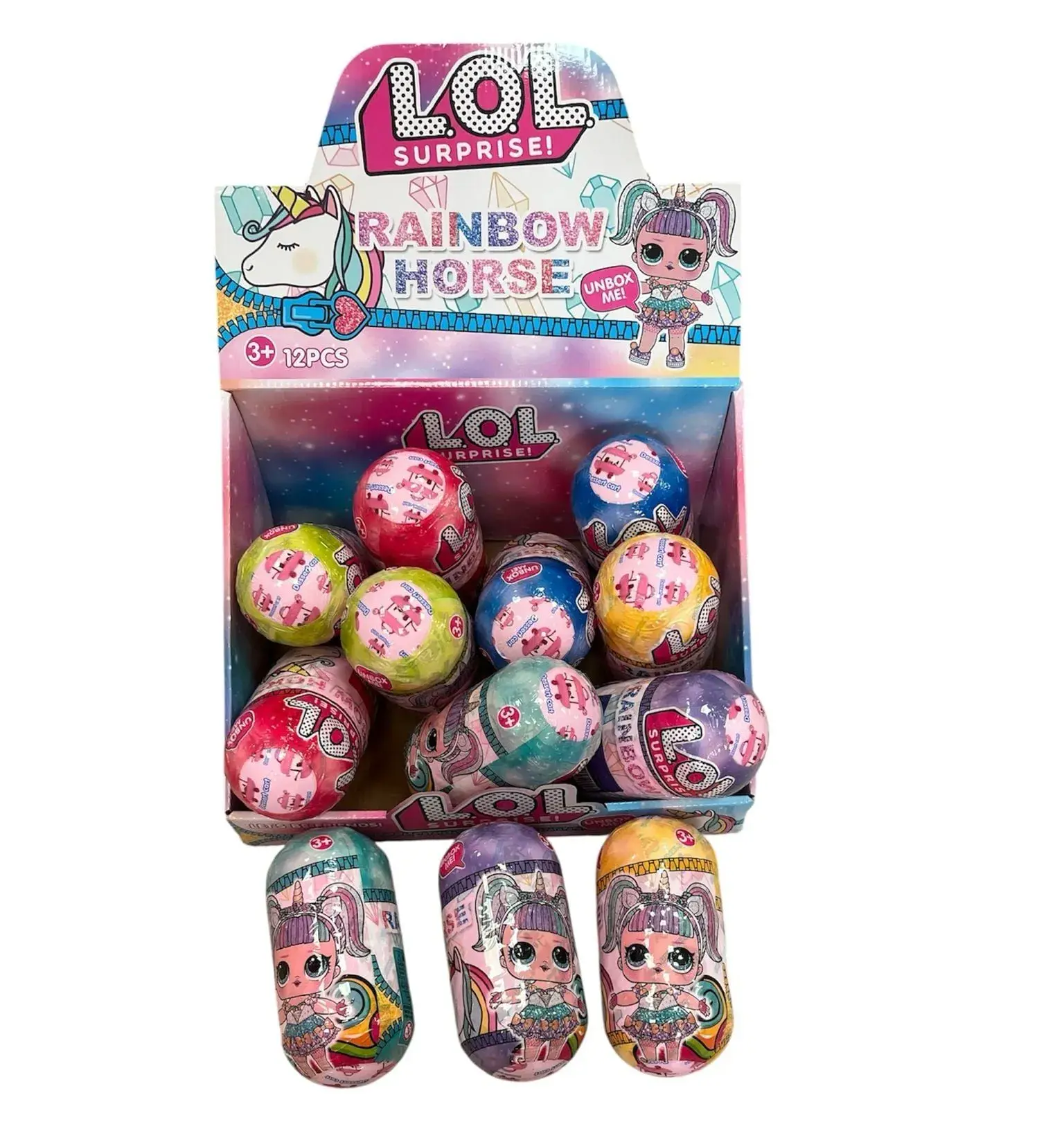 Kapsuła Niespodzianka Ball Surprise LOL Rainbow Horse 12szt