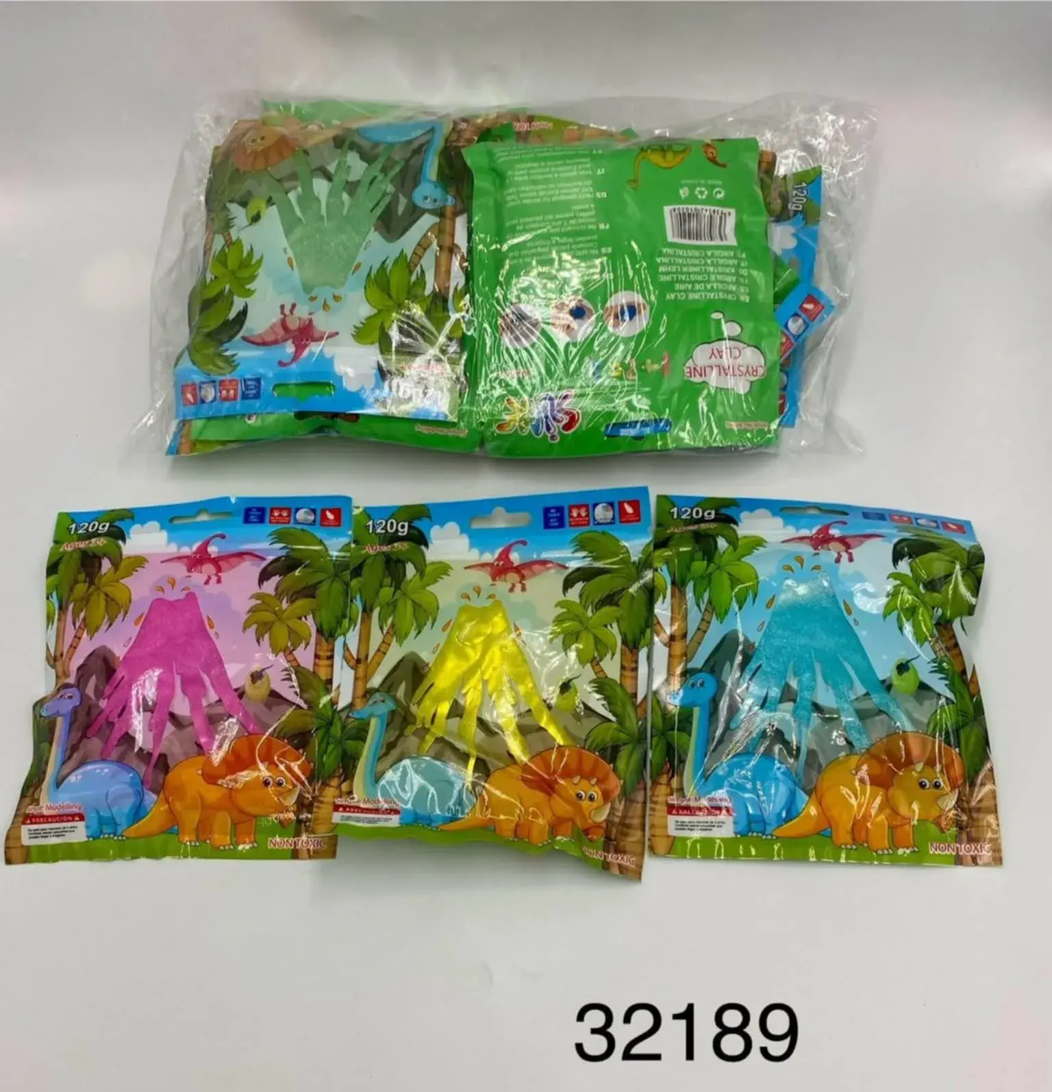 Zabawki Slime Crystalline Clay 120g Dinozaury 24 szt.