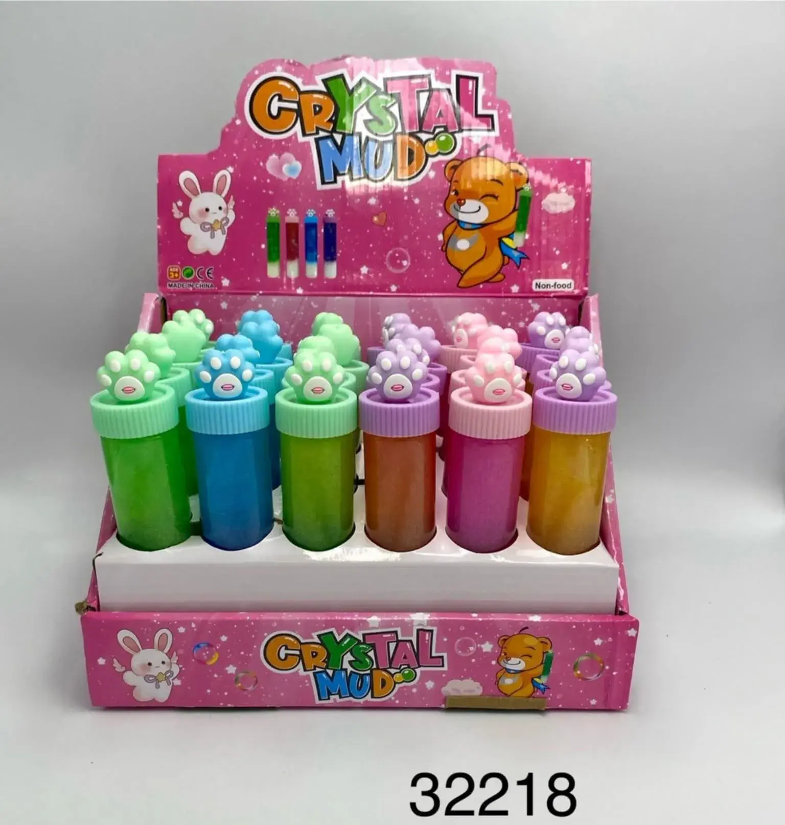 Zabawki Crystal Mud Łapki - Masa Plastyczna w Tubie, 24 szt.