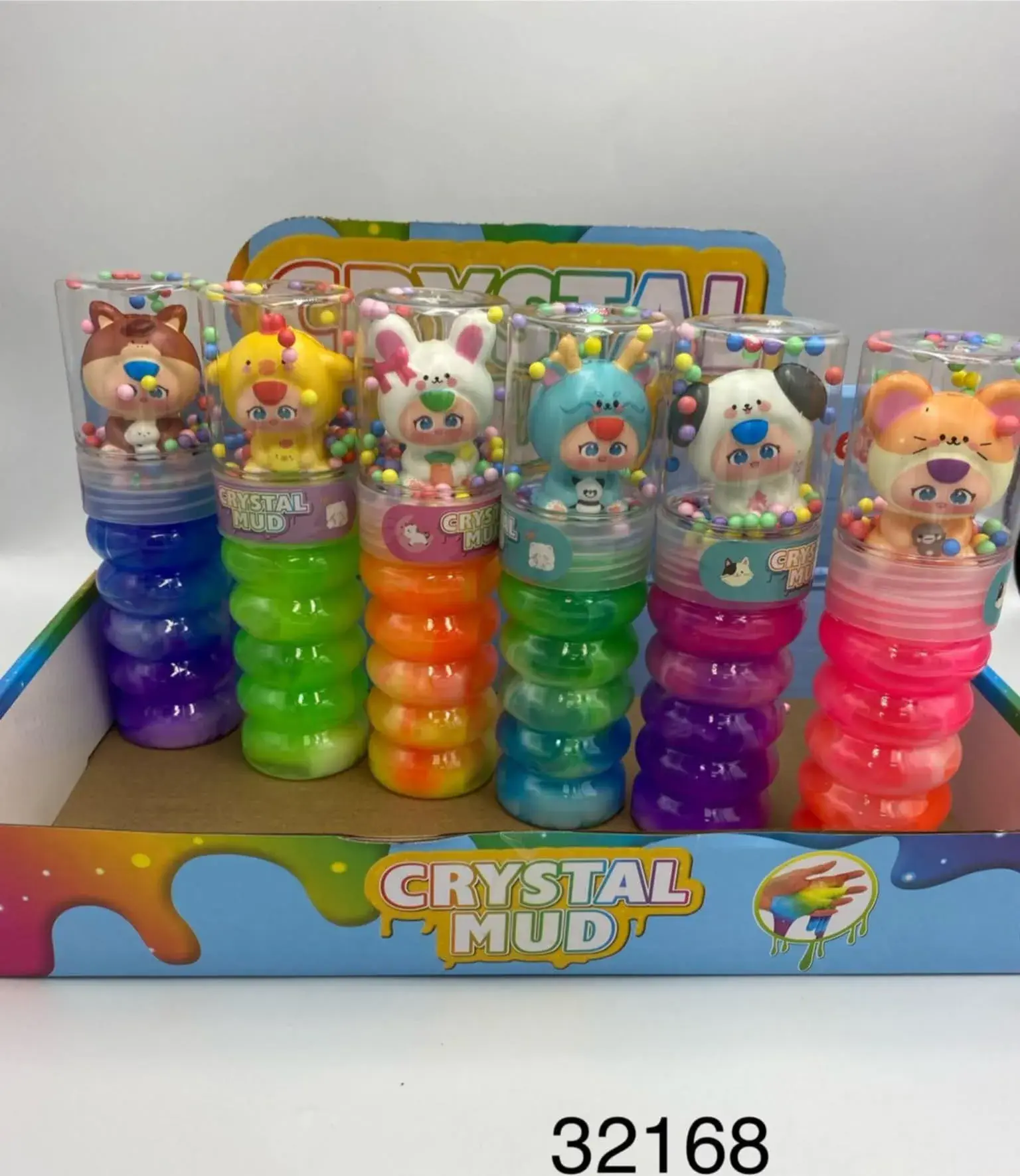 Zabawki Crystal Mud z figurką i kuleczkami, 12 szt.