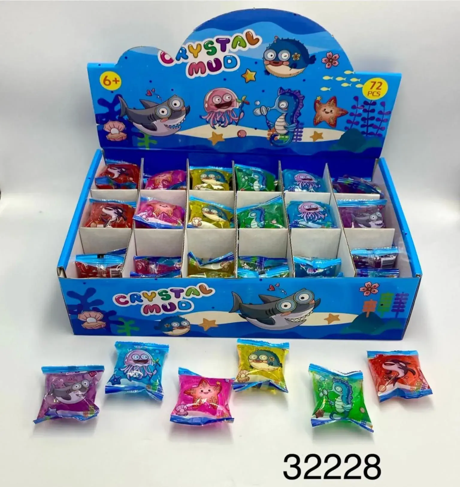 Zabawki Crystal Mud - Kolorowa Masa Żelowa, Display 72 szt.