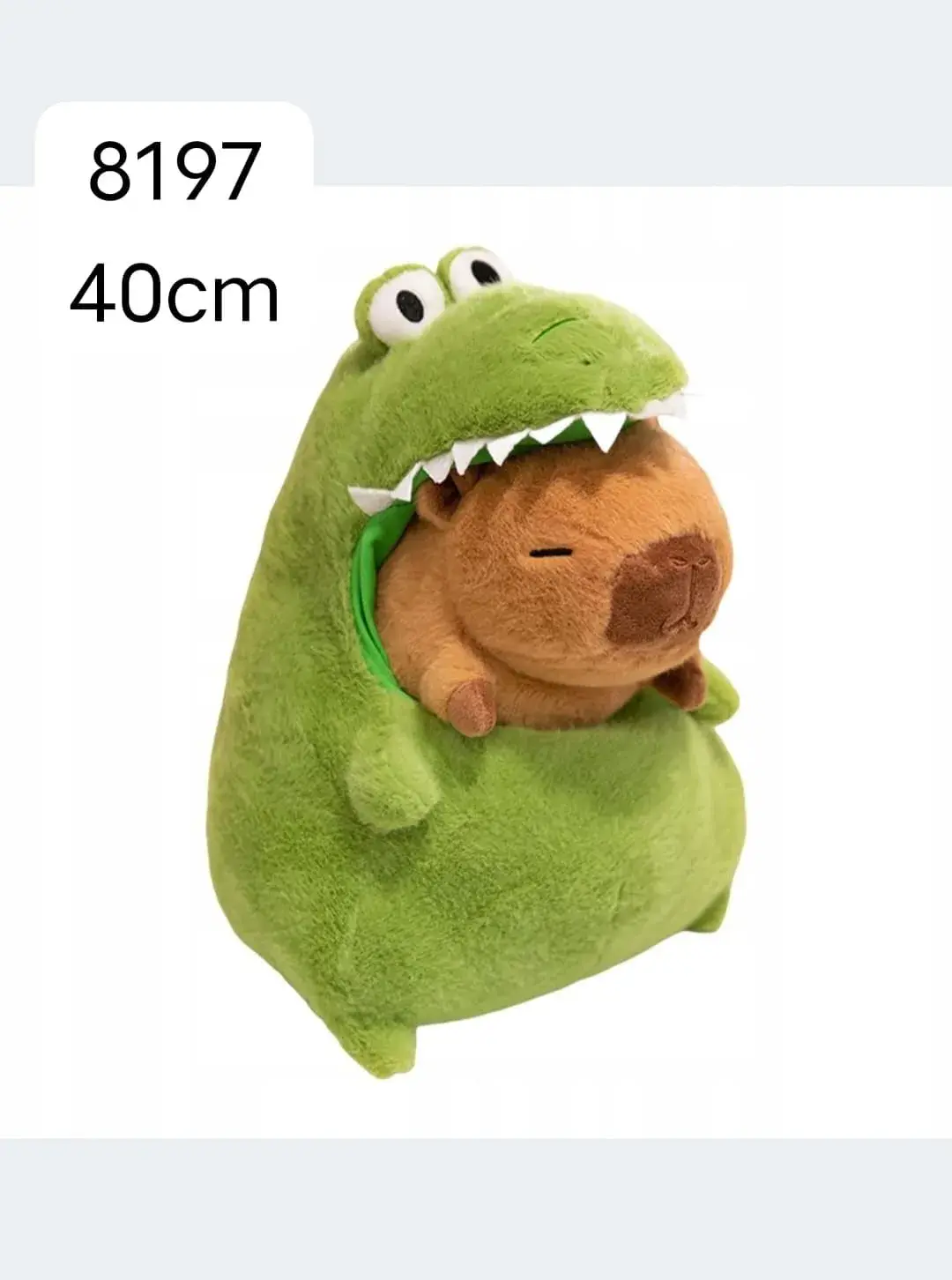 Maskotka Pluszowa Kapibara w Stroju Dinozaura 40cm