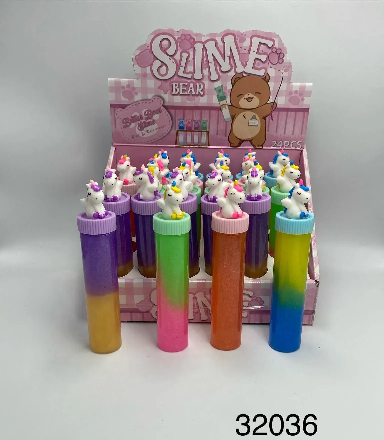 Zabawki Slime Jednorożca w tubie z figurką, 24 szt.