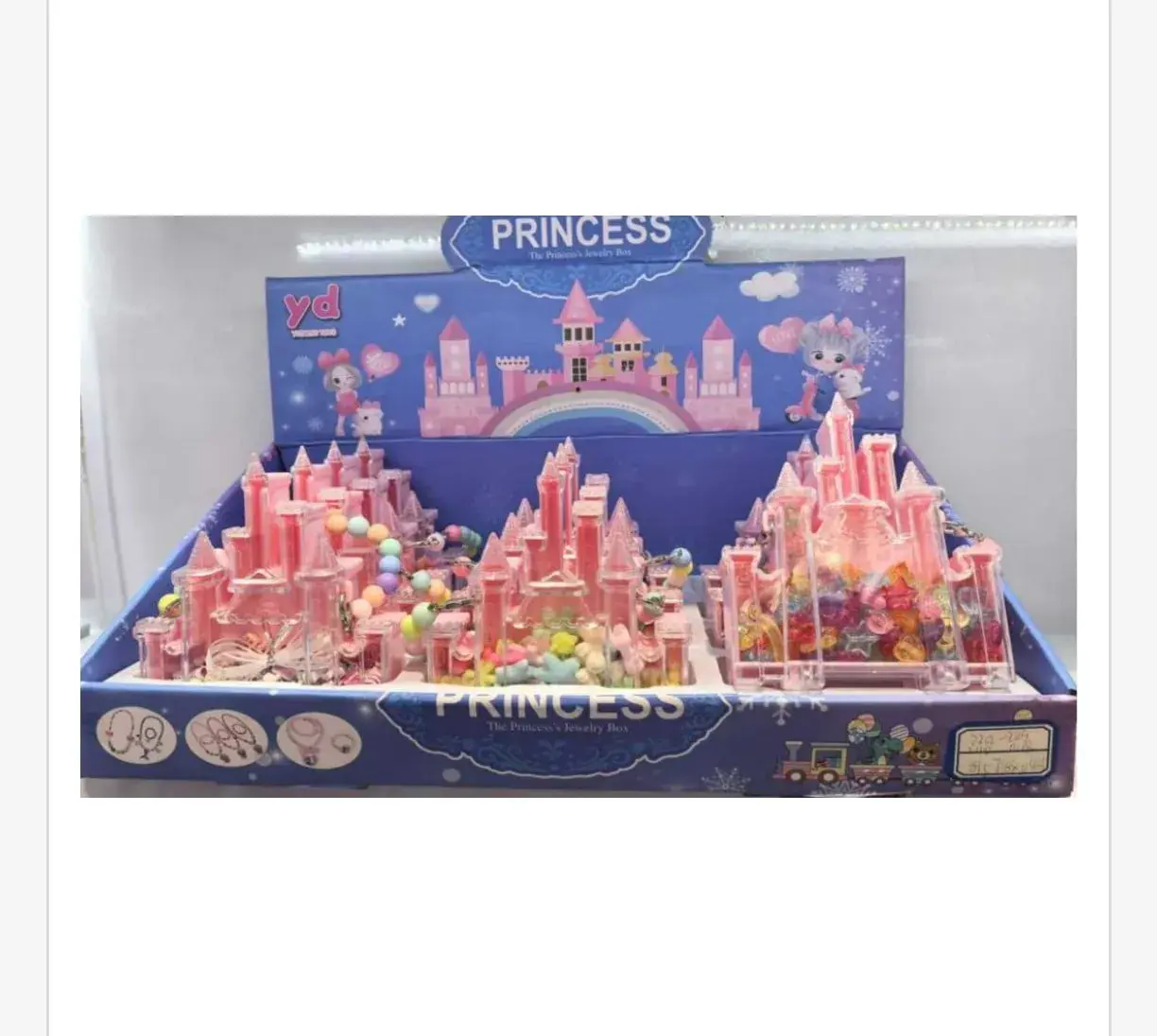 Zestaw Koraliki DIY Princess w kształcie zamku - 12 szt.