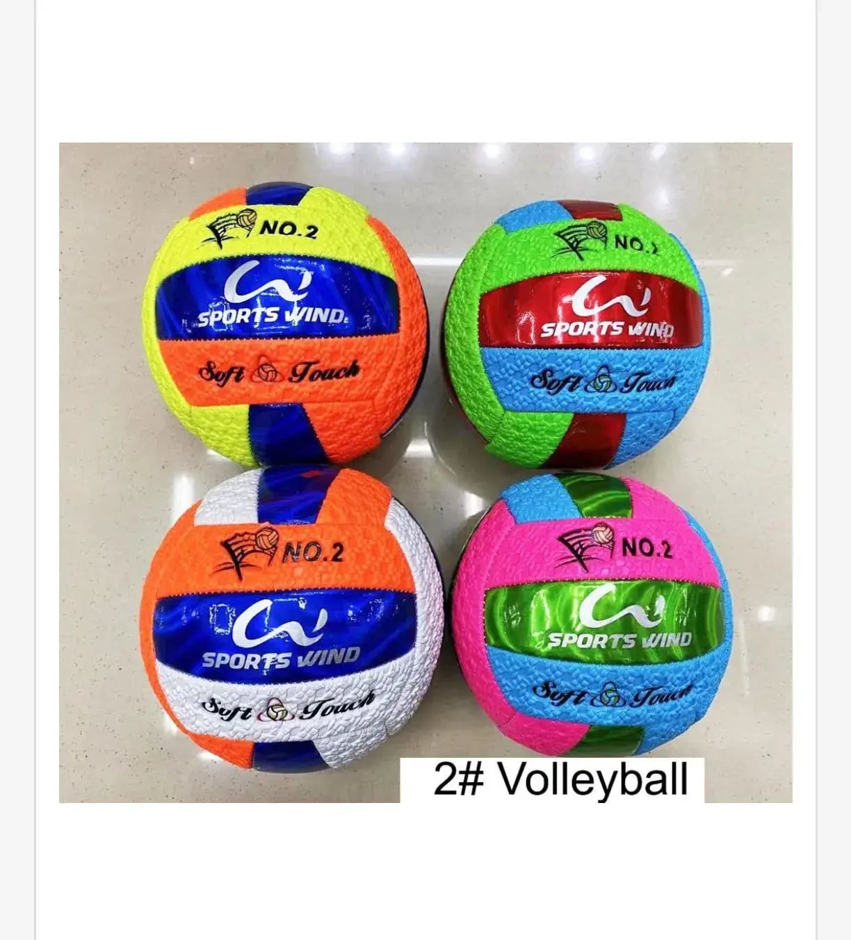 Piłka do Siatkówki Rozmiar 2 Soft Touch Sports Wind Mix 6szt