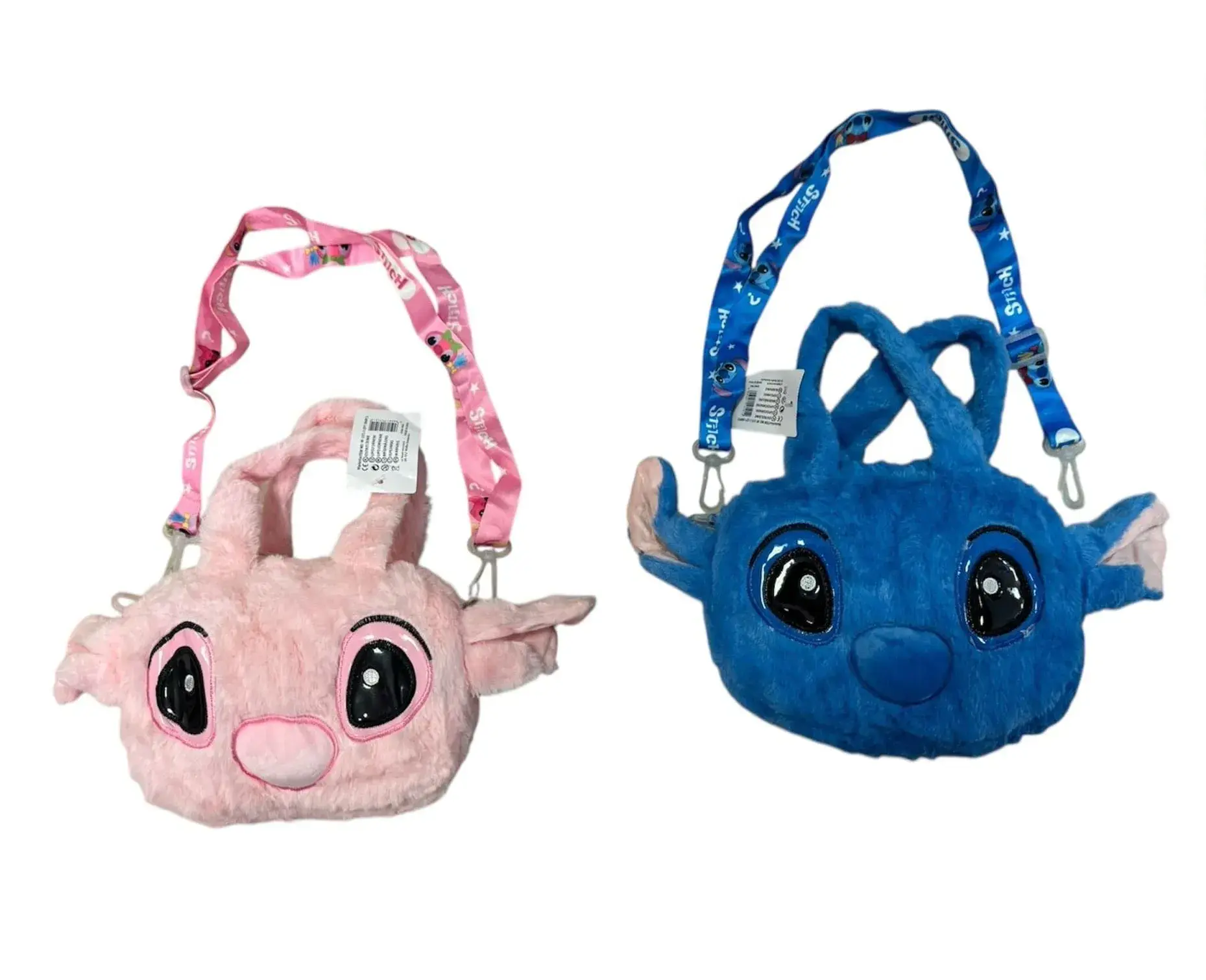 Torebka Stitch i Angel pluszowa na ramię, mix kolorów 12 szt.