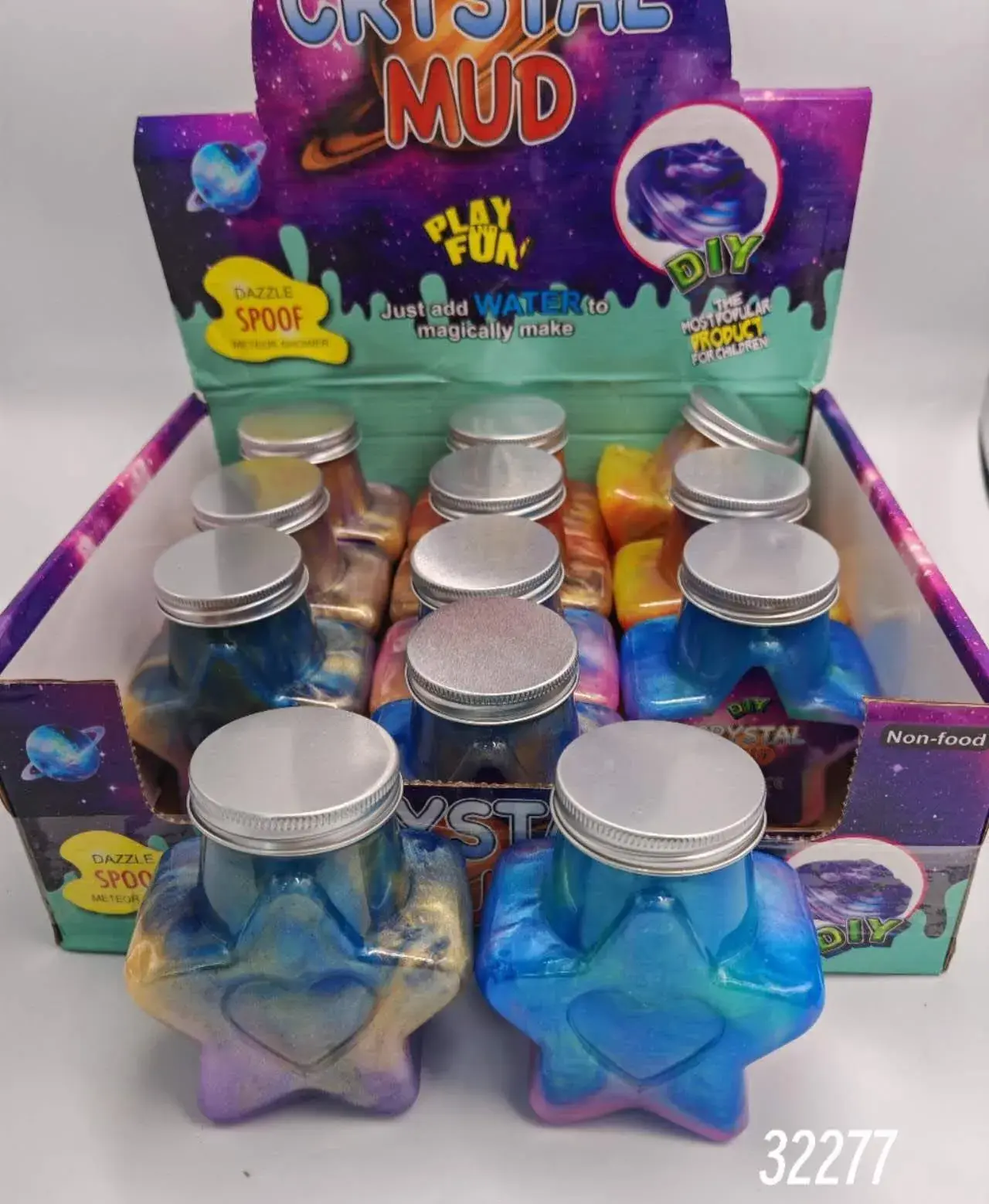 Zabawki Slime Crystal Mud DIY - Masa Plastyczna Gwiazdka 12 szt.