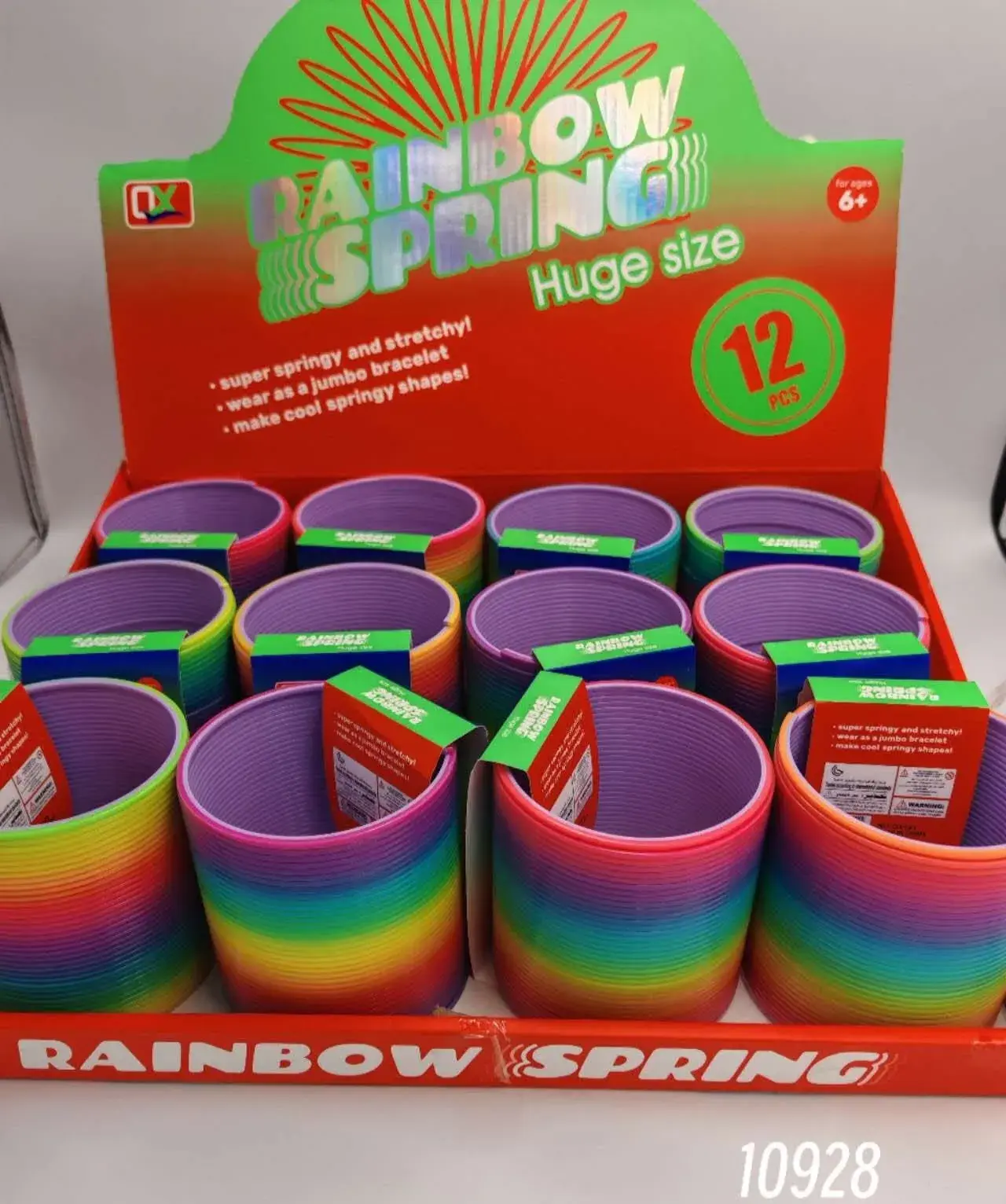 Zabawki Rainbow Spring Huge Size - Tęczowa Sprężyna 12 szt.