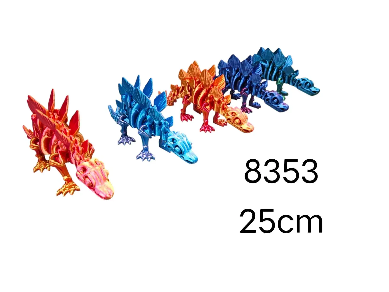 Dinozaur Stegozaur 3D ruchomy 25cm - mix kolorów