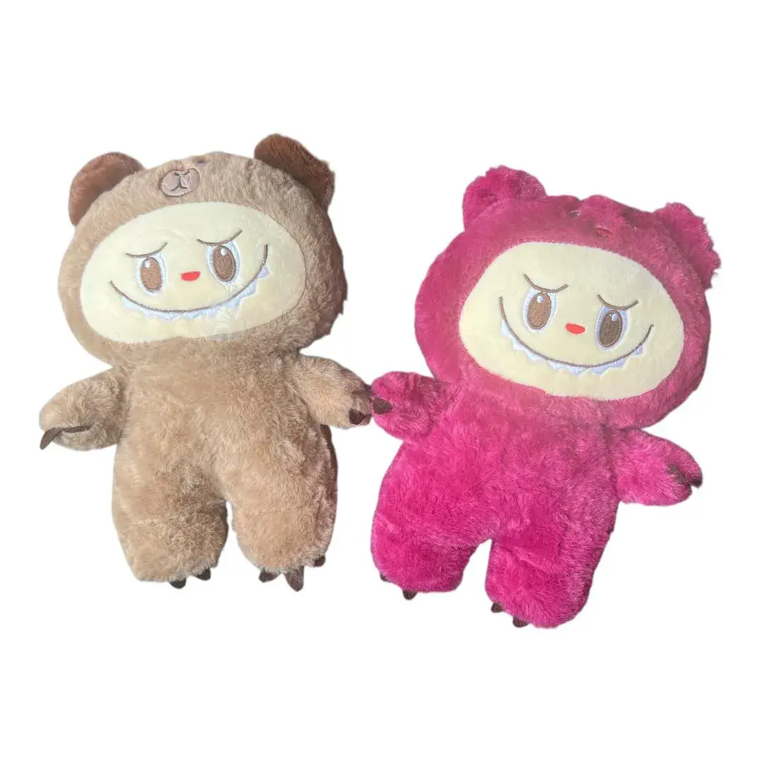 Maskotka Pluszowa Labubu 25cm - Brązowa i Różowa Mix Kolorów