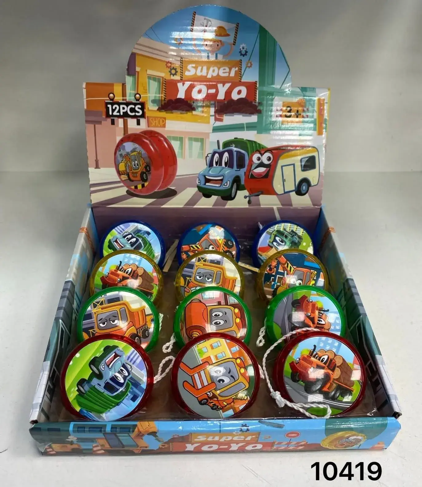 Zabawki Super YOYO - zestaw 12 szt, pojazdy budowlane