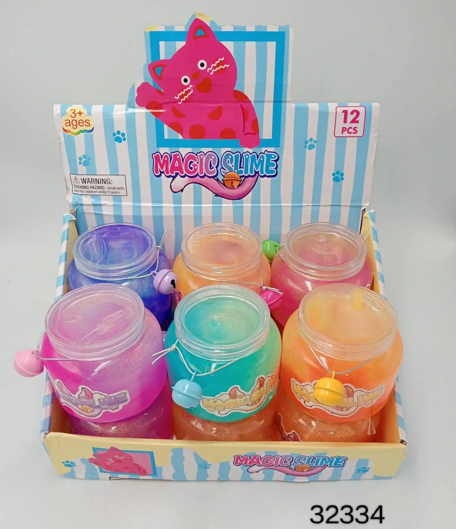 Zabawki Magic Slime z dzwoneczkiem, masa plastyczna 12 szt.