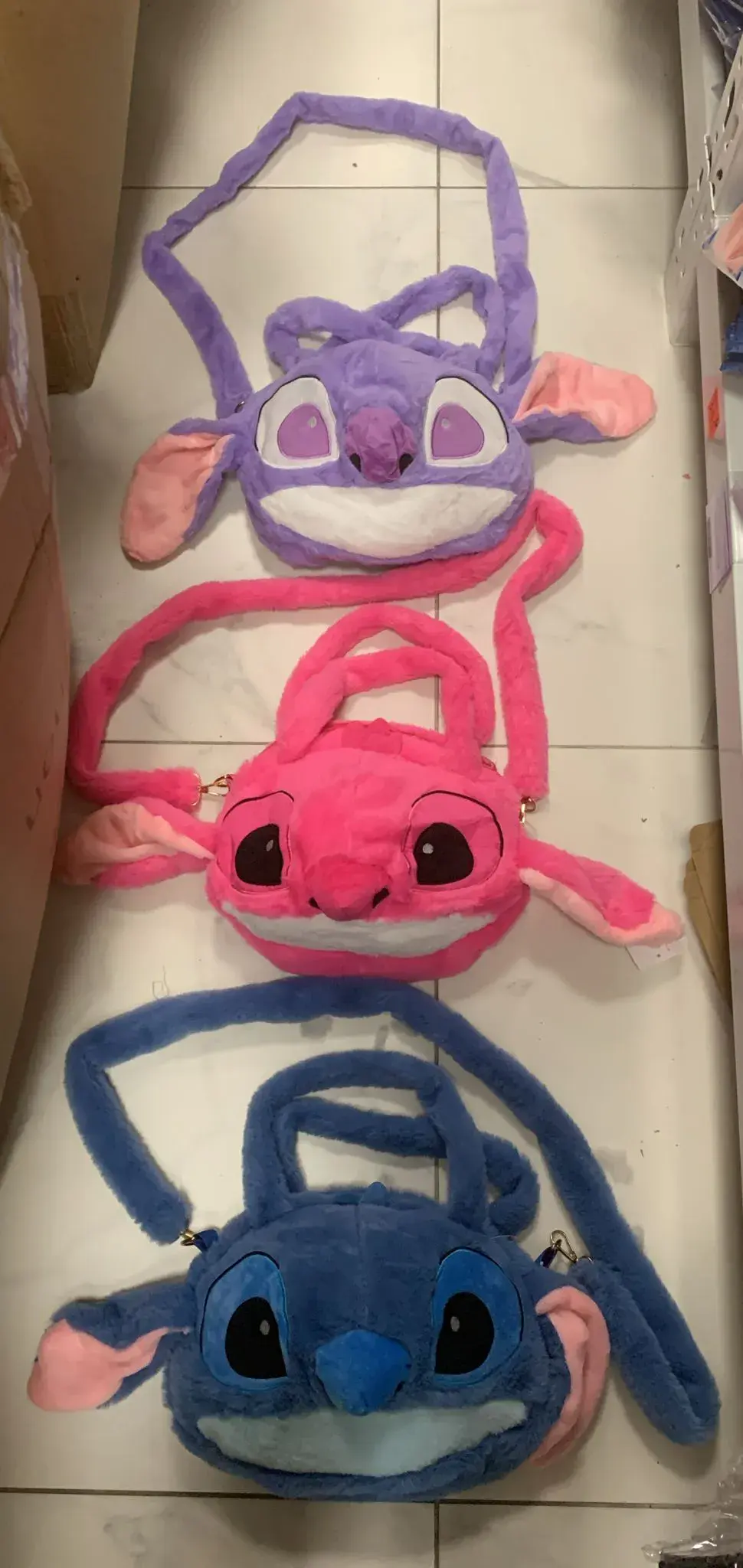 Pluszowa Torebka Stitch i Angel na Ramię, Mix Kolorów