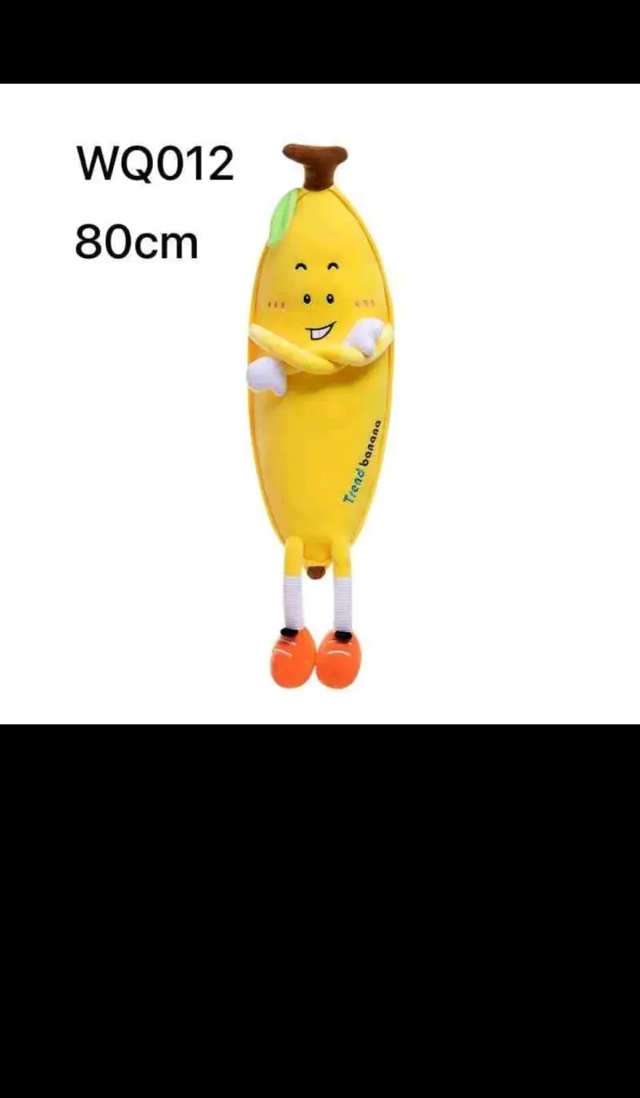 Maskotka Pluszowa Banan 80cm Trend Banana Żółta WQ012