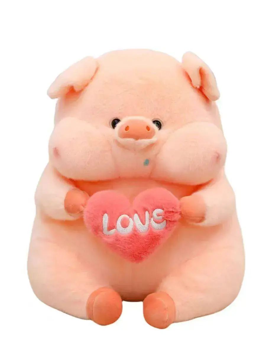 Maskotka Pluszowa Świnka z Sercem LOVE 40cm