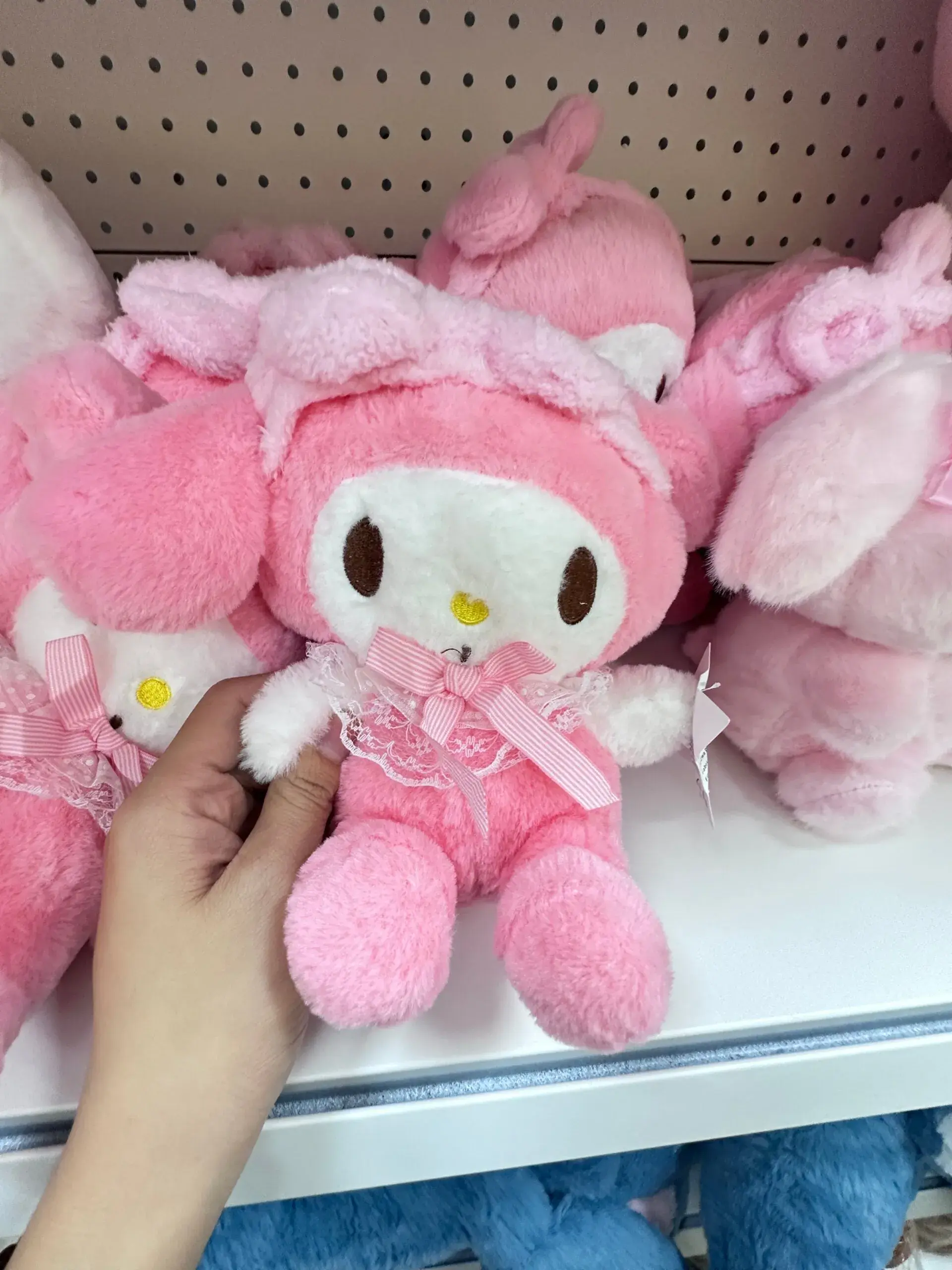 Maskotka Pluszowa 23cm Różowy Królik z Kokardą i Koronką