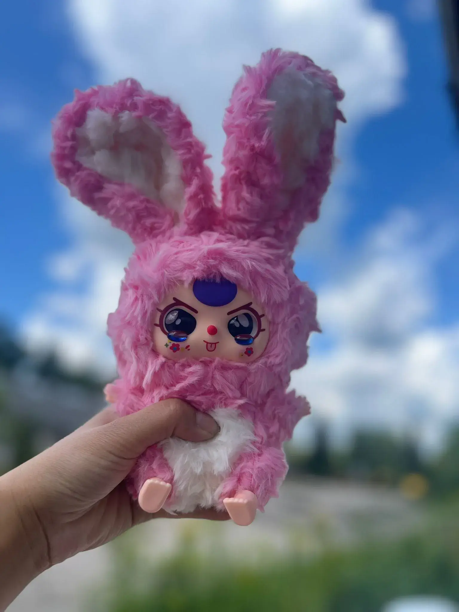 Maskotka Baby Three Różowy Królik Pluszowy z Paskiem