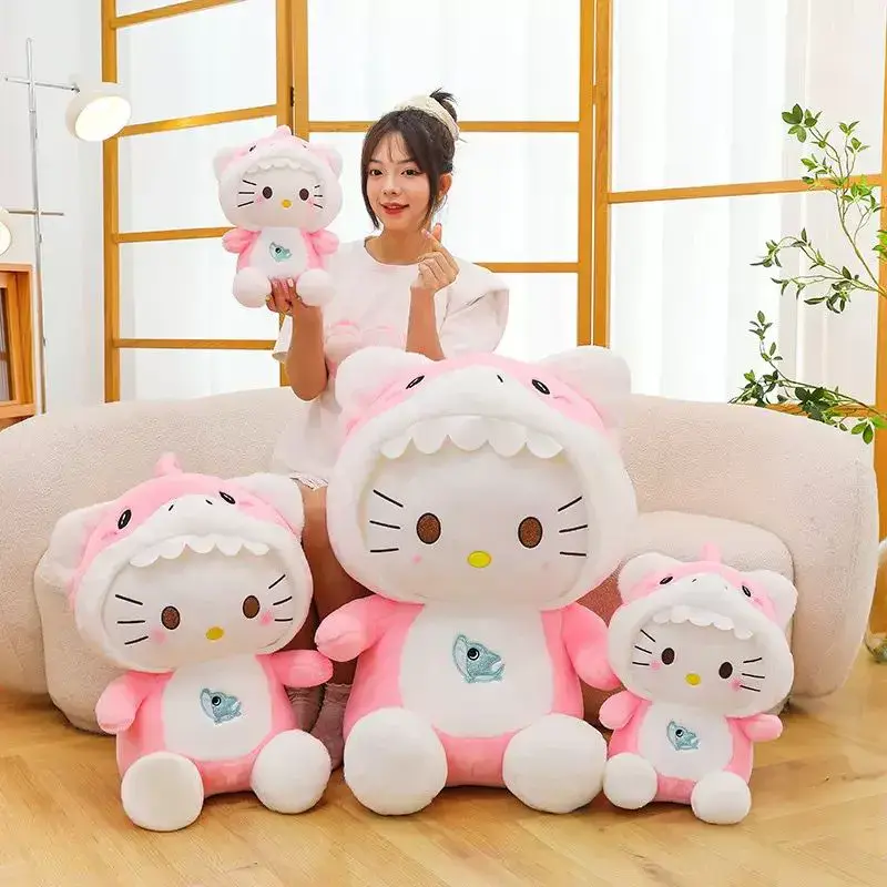 Maskotka Pluszowa 30cm Hello Kitty w Różowym Stroju Rekina