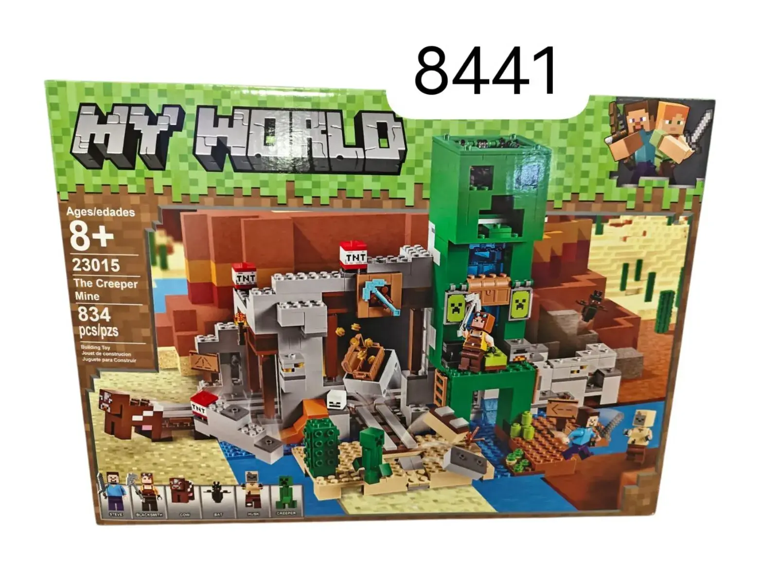 Klocki Minecraft My World Creeper 834PCS 8+