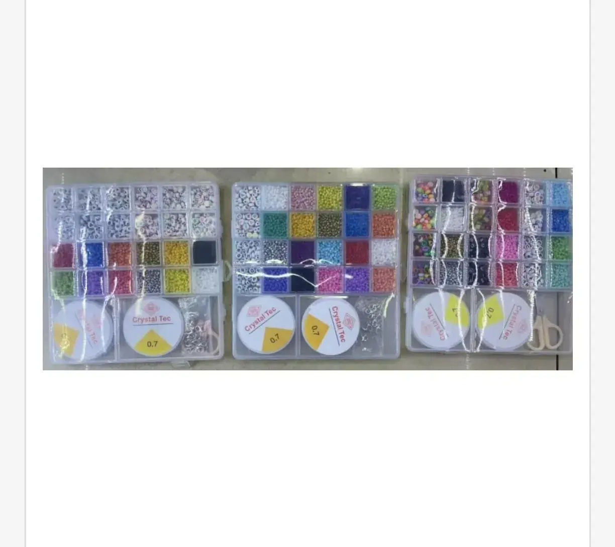 Zestaw koralików DIY do biżuterii organizer z akcesoriami