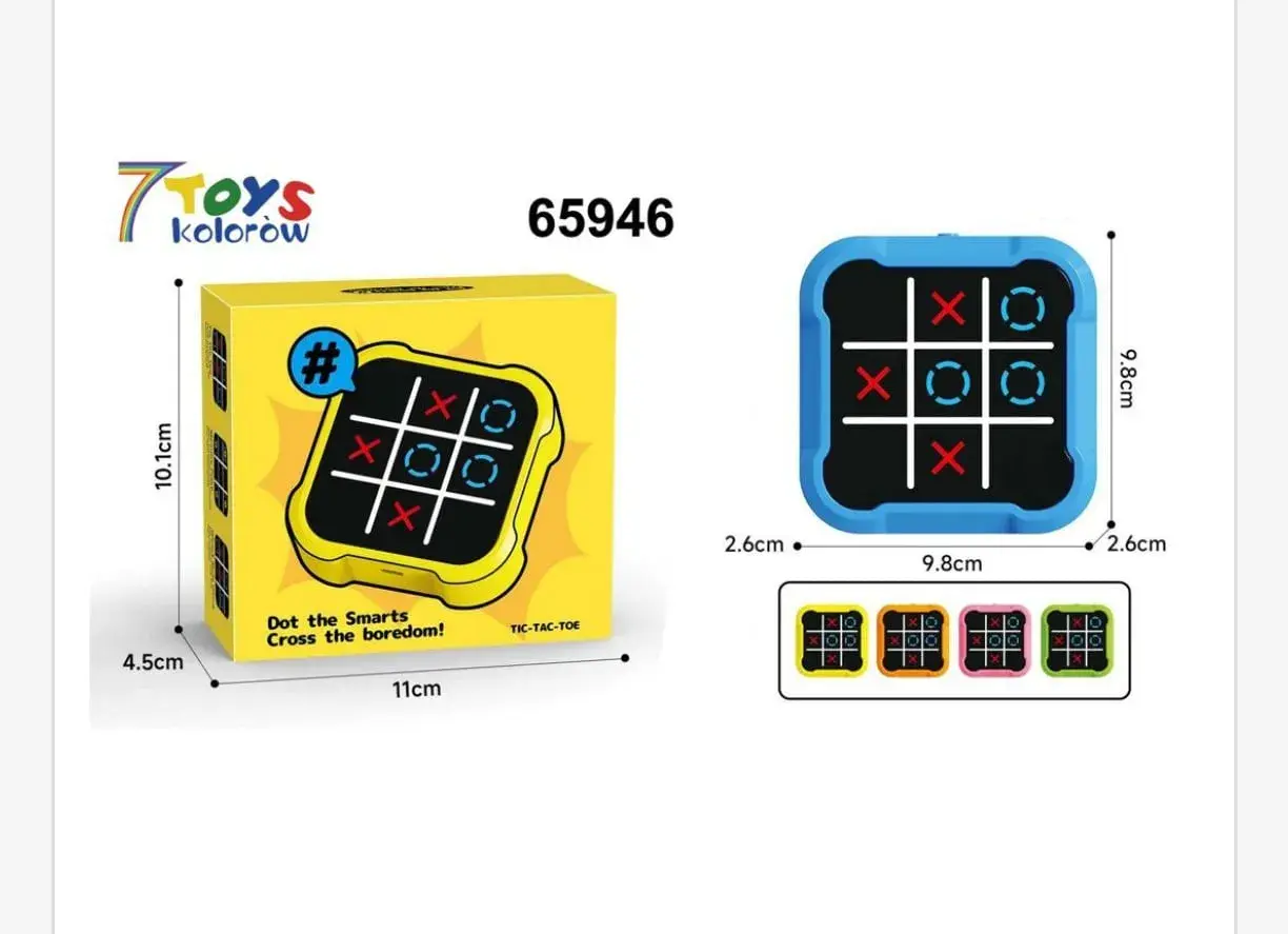 Zabawki Tic Tac Toe Kółko i Krzyżyk 9.8cm Gra Logiczna 6 szt.