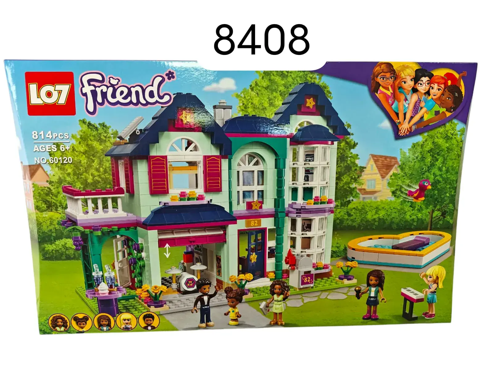 Klocki Friend 814PCS 8408 Dom z basenem
