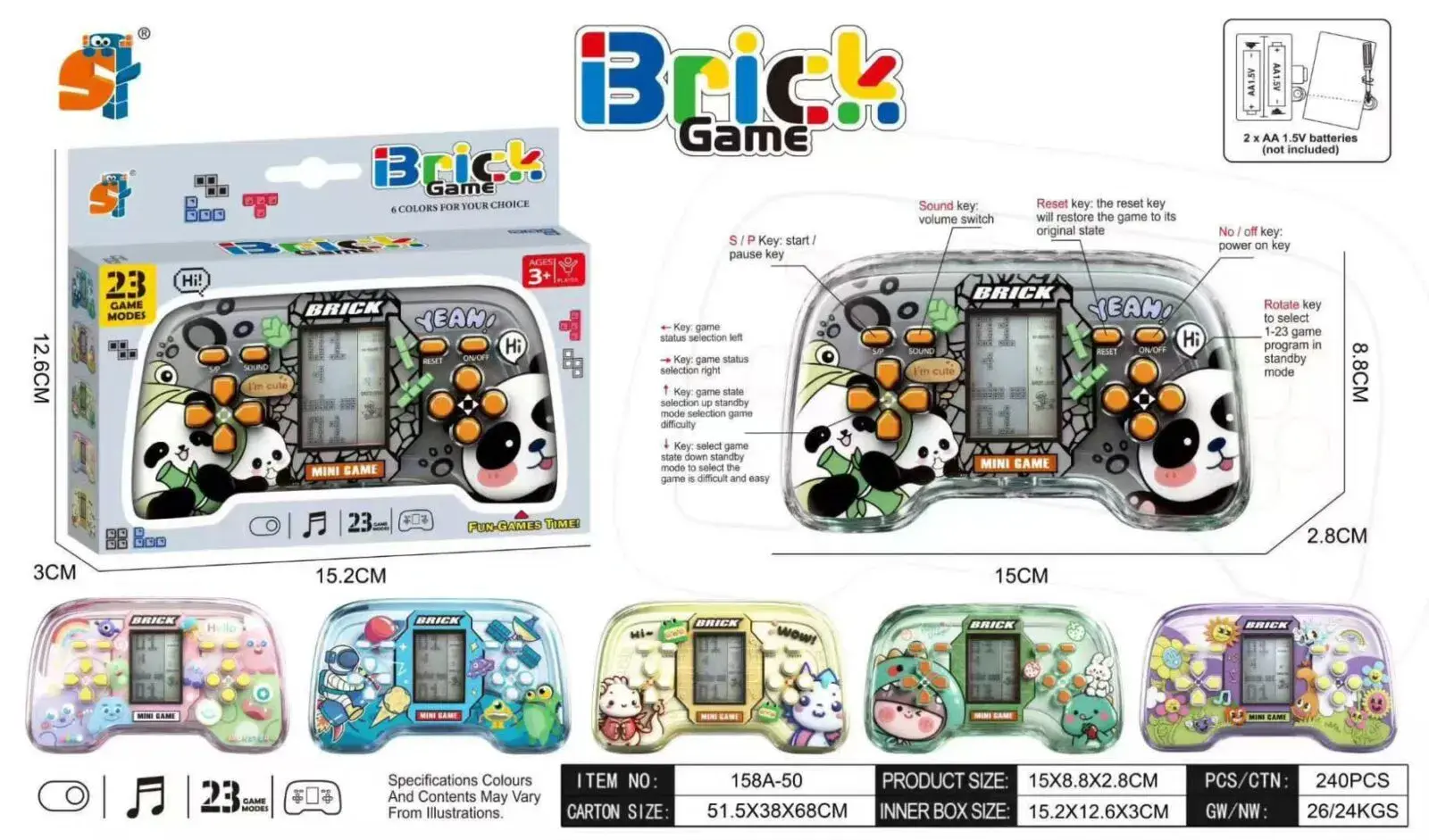 Brick Game Zabawka Elektroniczna 23 Gry