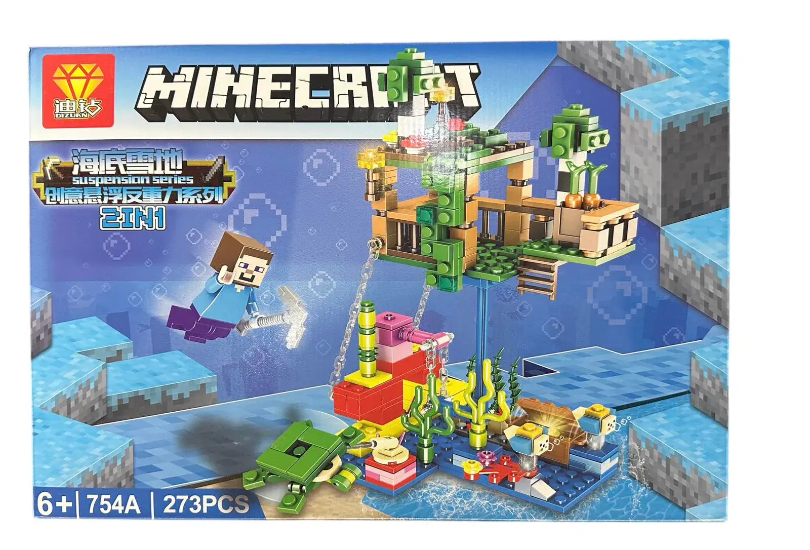 Zabawki Magnetic Building Block Minecraft 273PCS 38 x 6 x 26cm