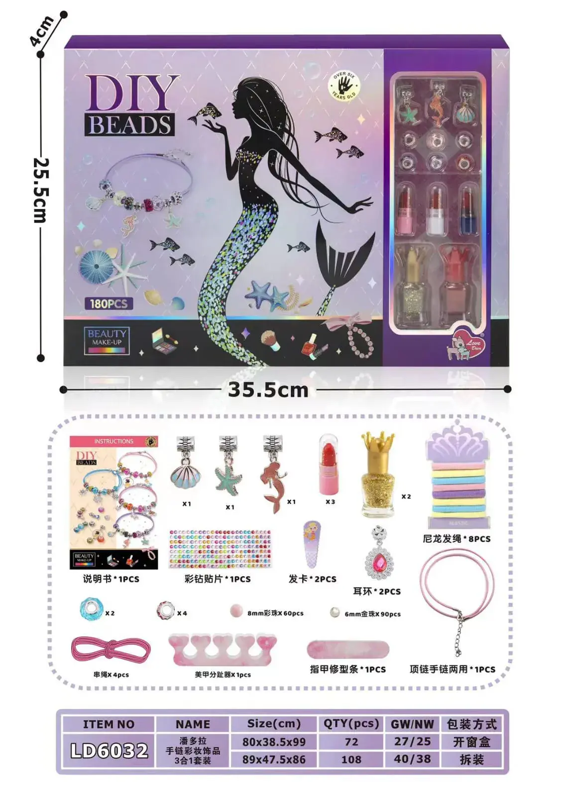 Zestaw DIY Beauty Beads Syrenka dla Dzieci