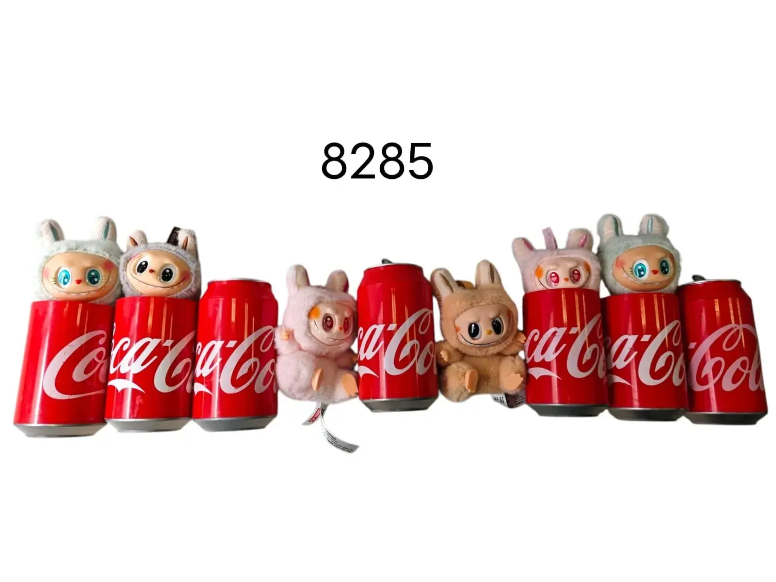 Labubu Coca-Cola bez pudełka - Pluszowa figurka w puszce, 12 szt.