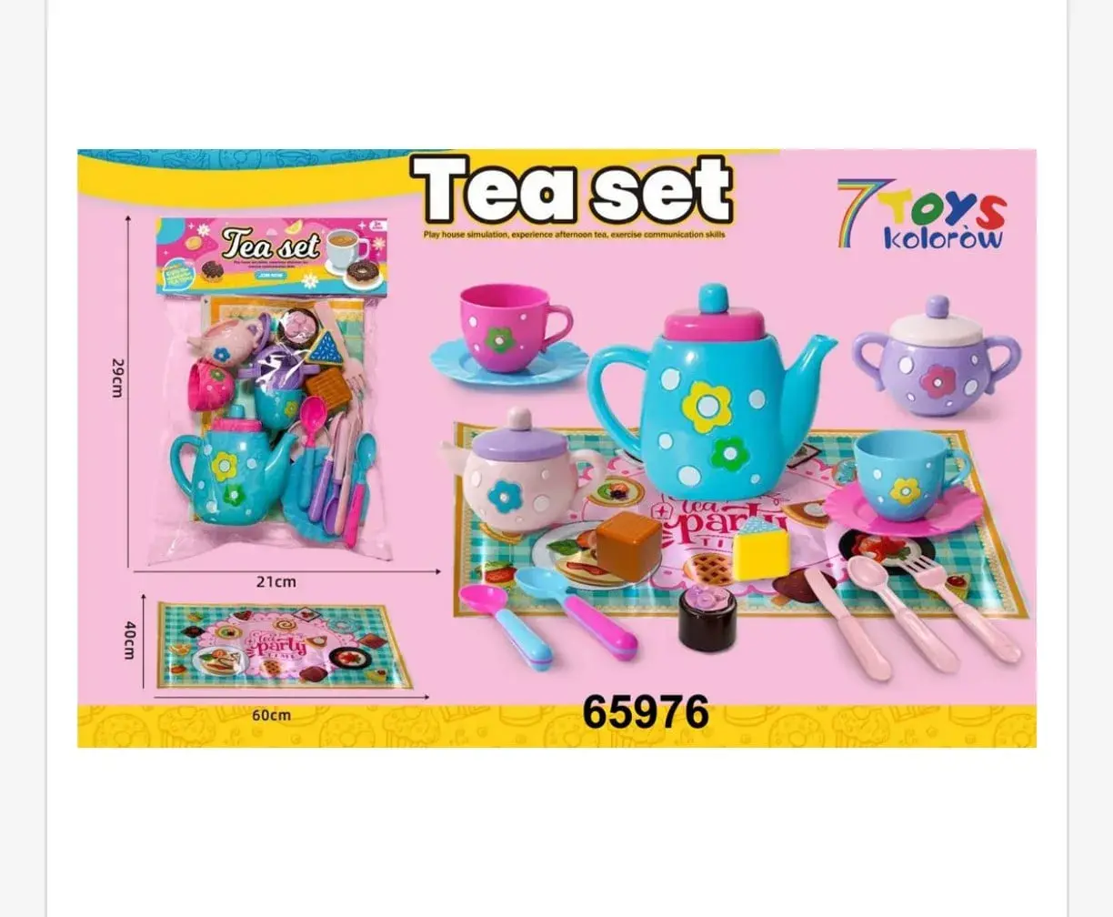 Zestaw Zabawkowy Tea Set - Serwis do Herbaty 29x21cm, 12 szt.