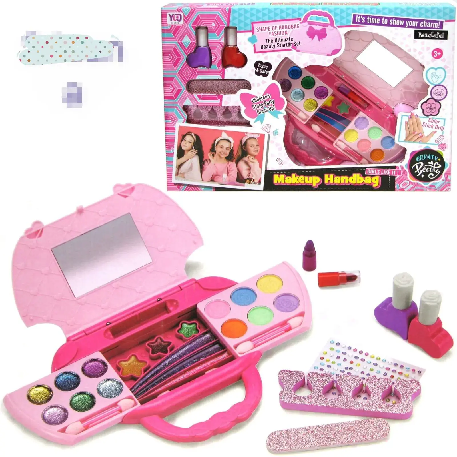 Zabawka kosmetyczka Makeup Handbag różowa z akcesoriami