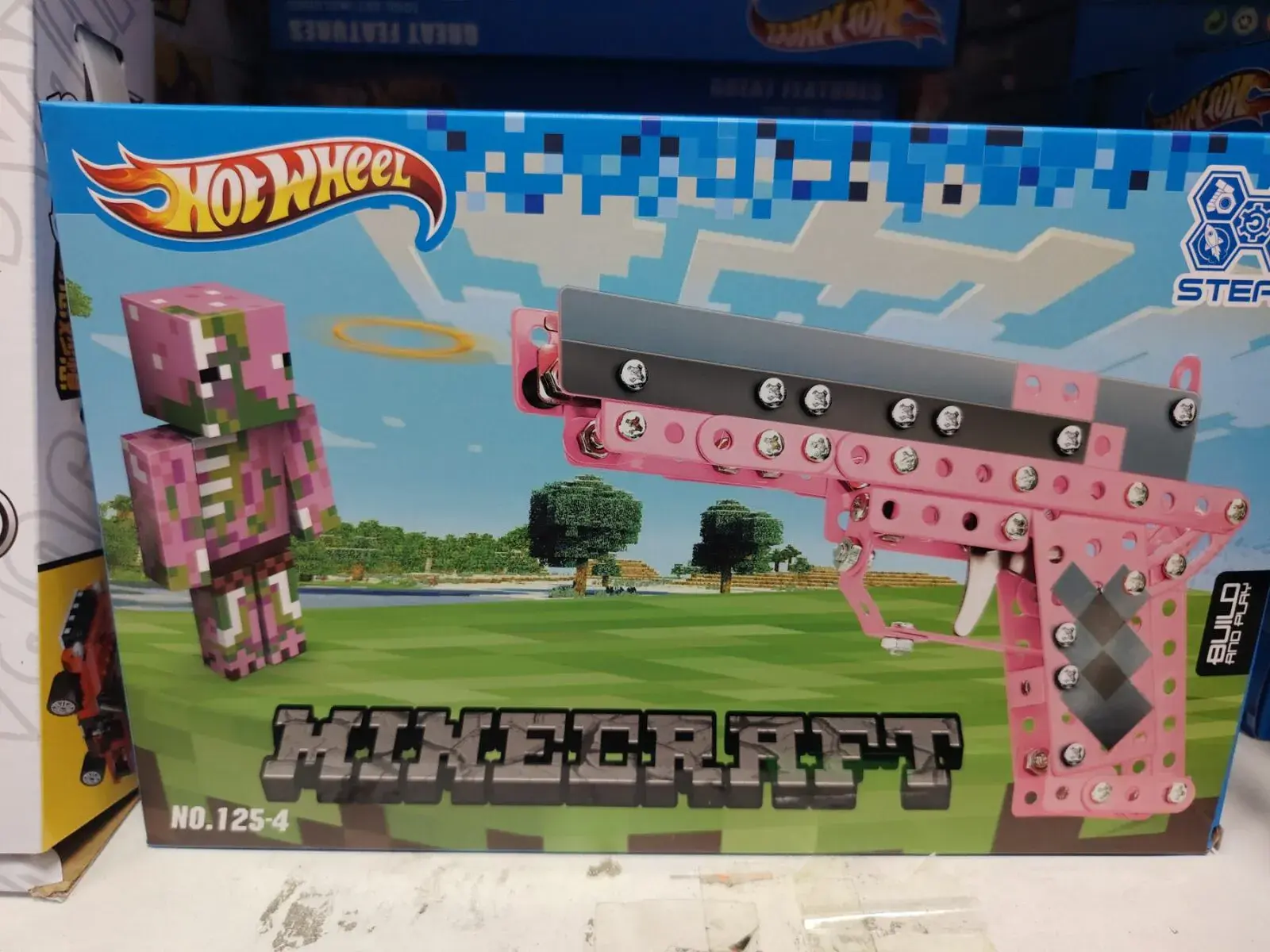 Zestaw STEAM Minecraft Pistolet różowy 8-12 lat