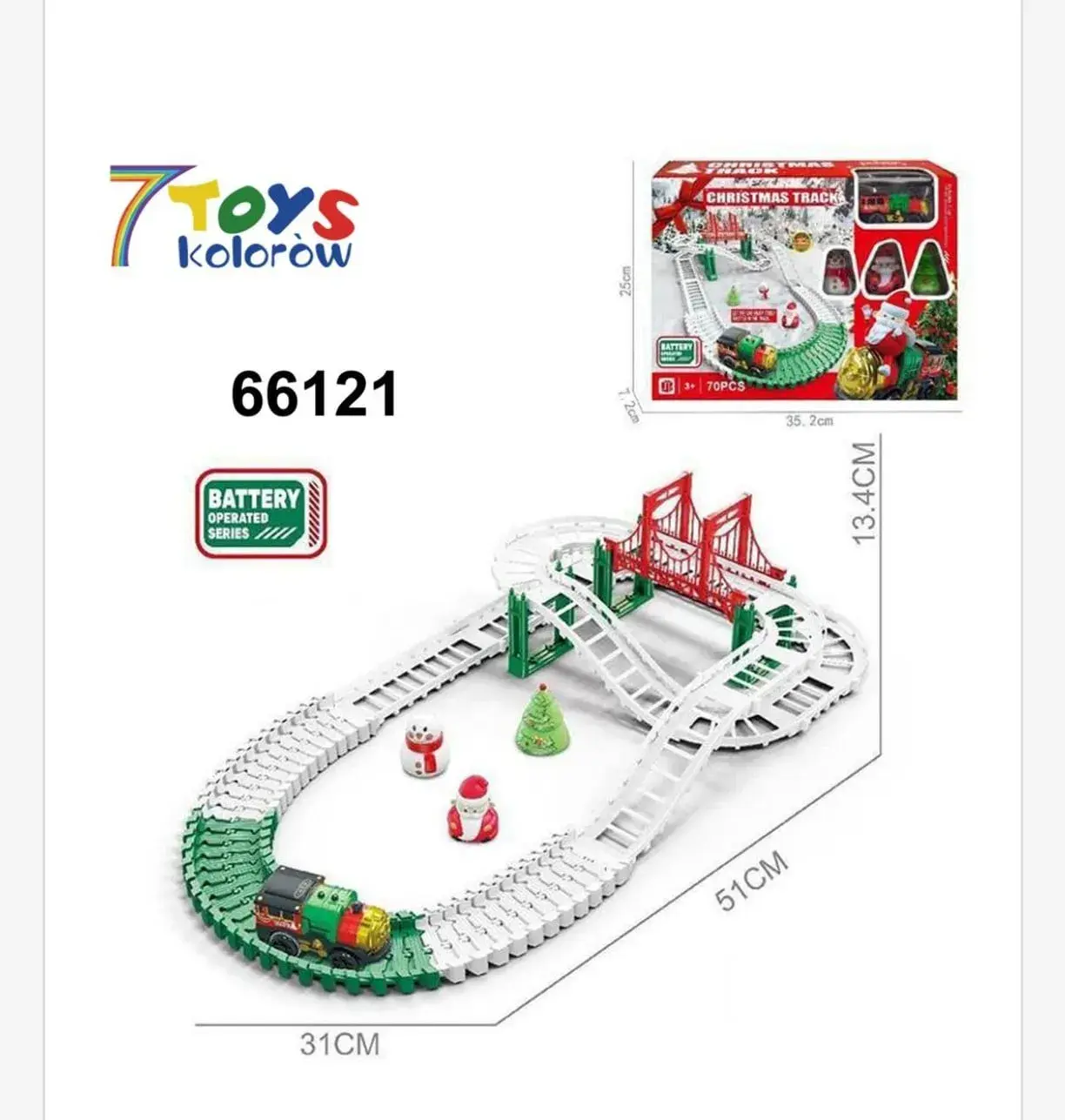 Zabawka Christmas Track tor kolejowy 51x34x31 cm