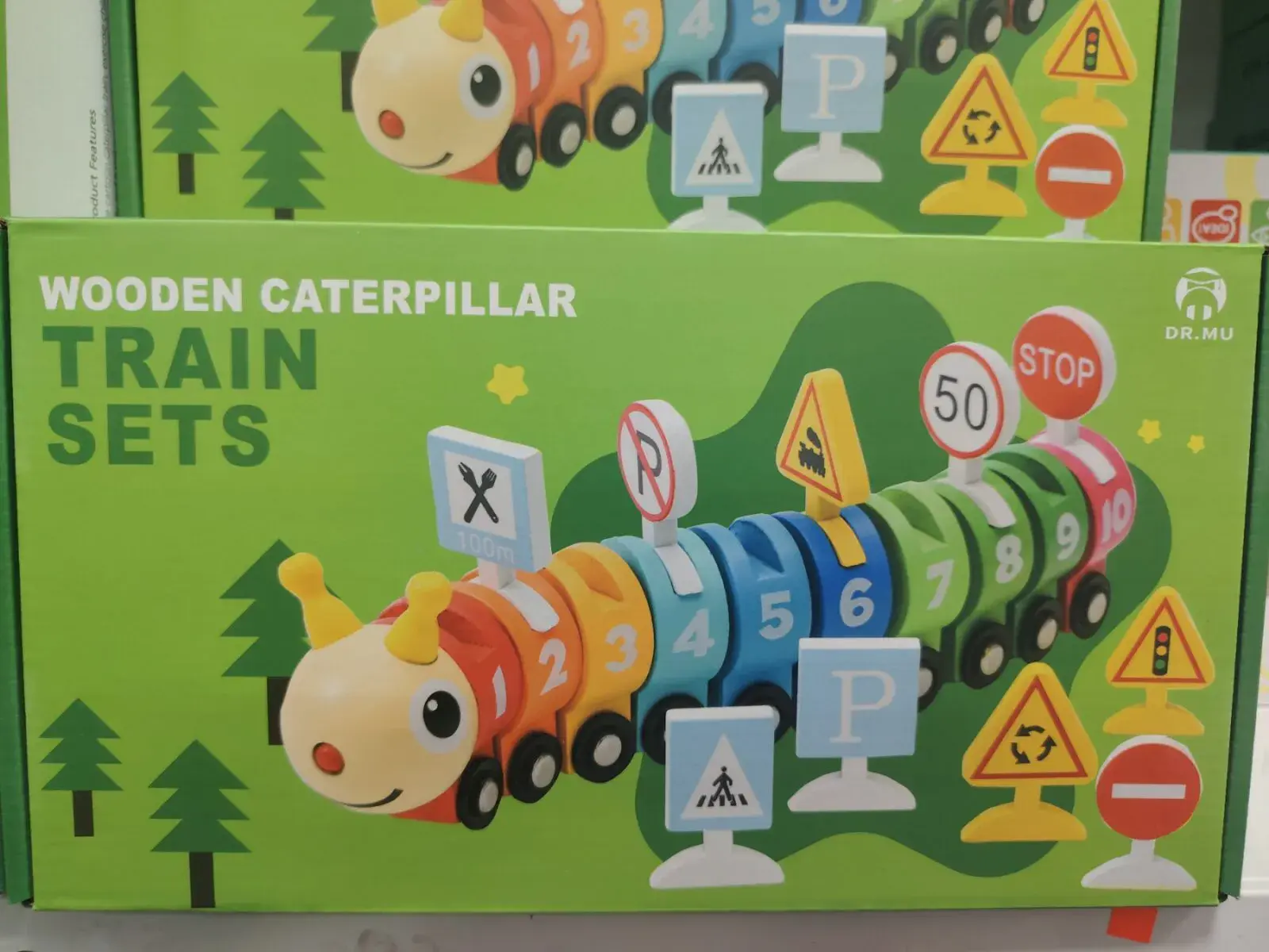 Zabawkowy Zestaw Drewniany Pociąg Gąsienica Train Sets