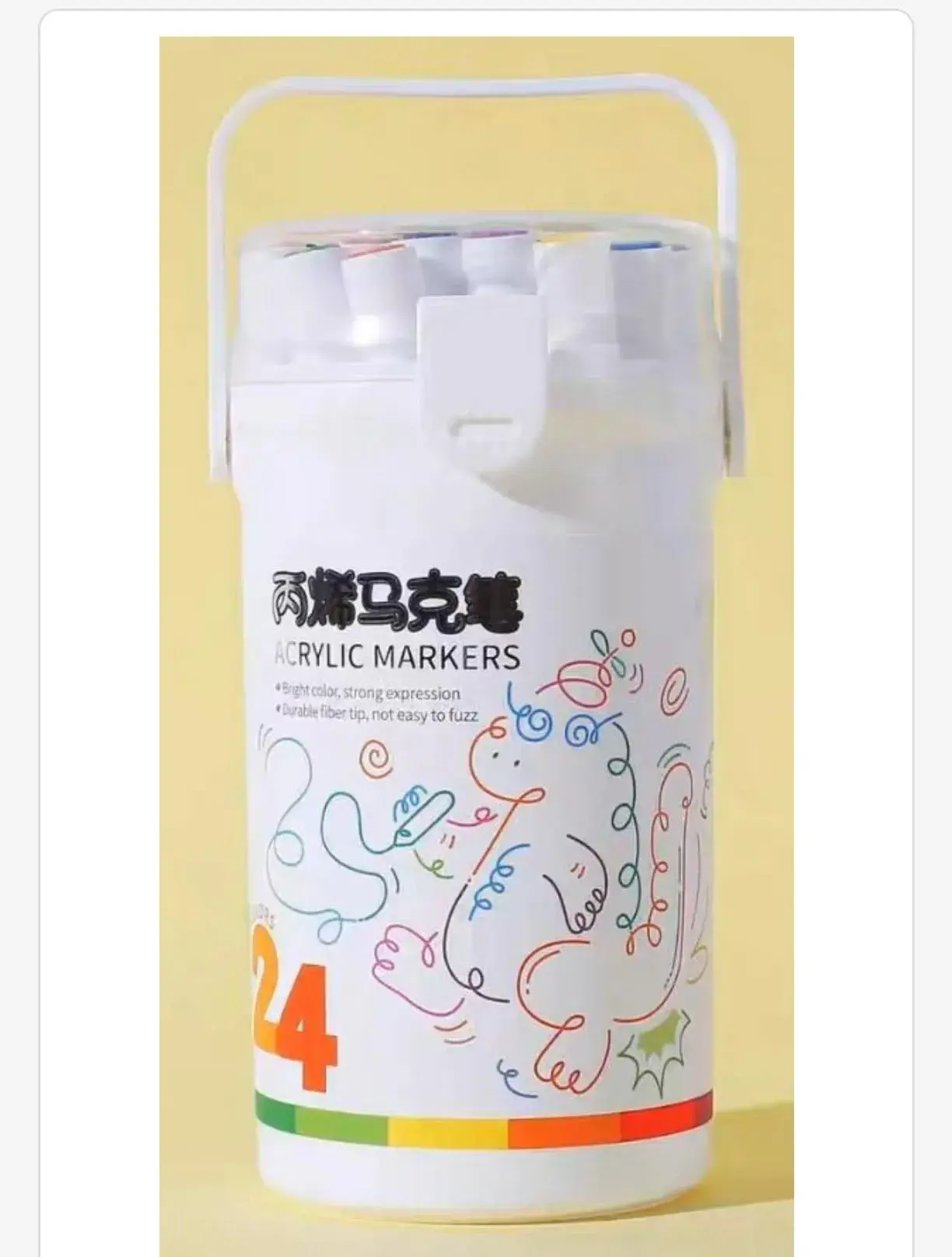 Akrylic Markers 24 Kolory - Markery Akrylowe w Kuferku z Rączką