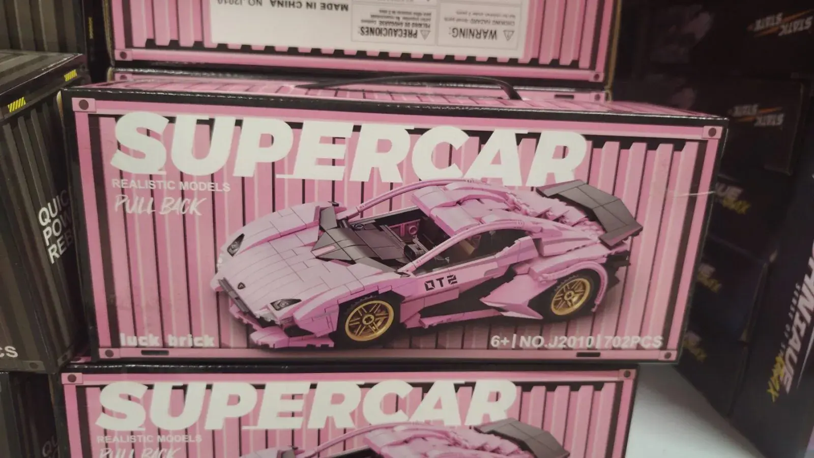 Klocki Super Car 702 PCS Różowy Supercar